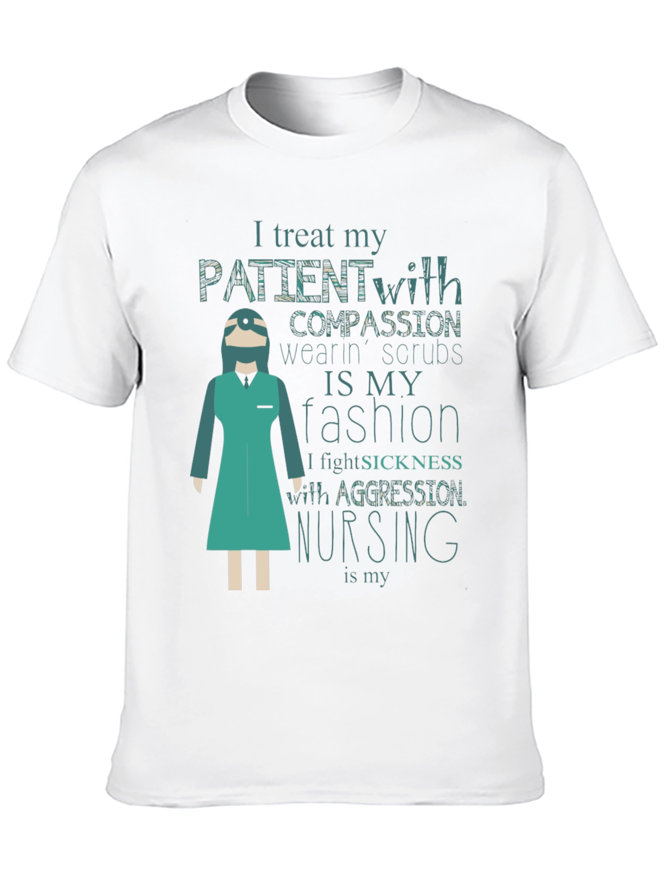 Black Nurse Fashion T-Shirt - Treat Patients with Compassion view 10