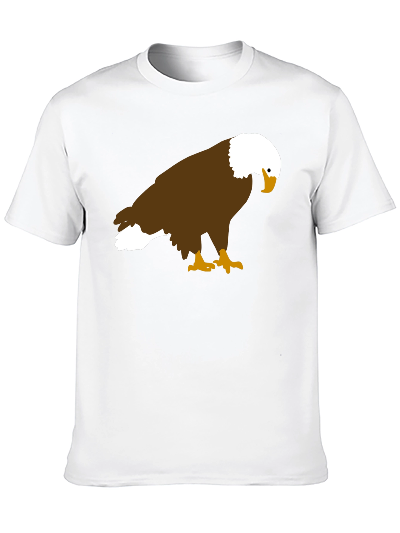 Black Bald Eagle Graphic Tee - Black Cotton Blend view 10