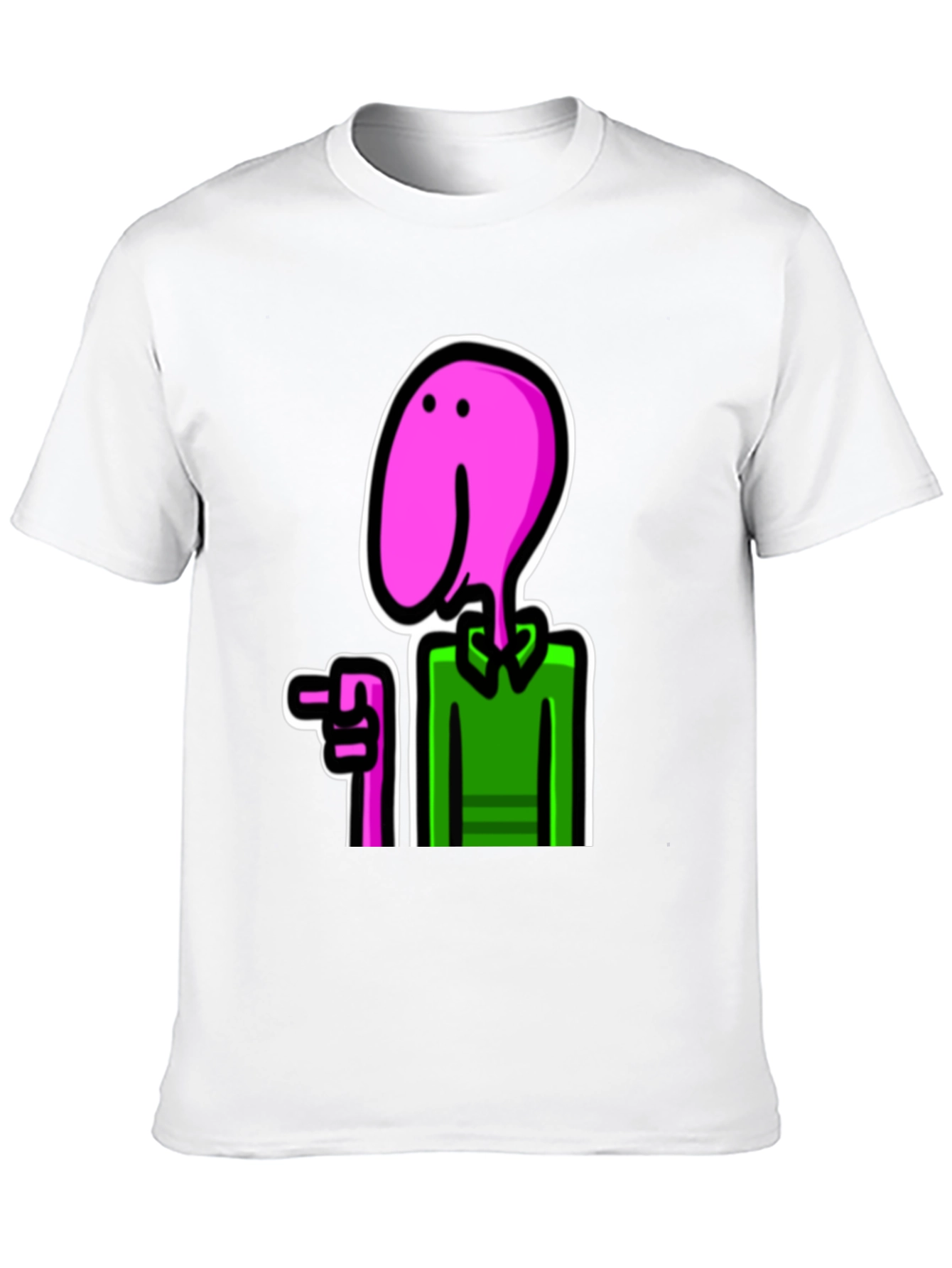 Black Cartoon Man T-Shirt view 10