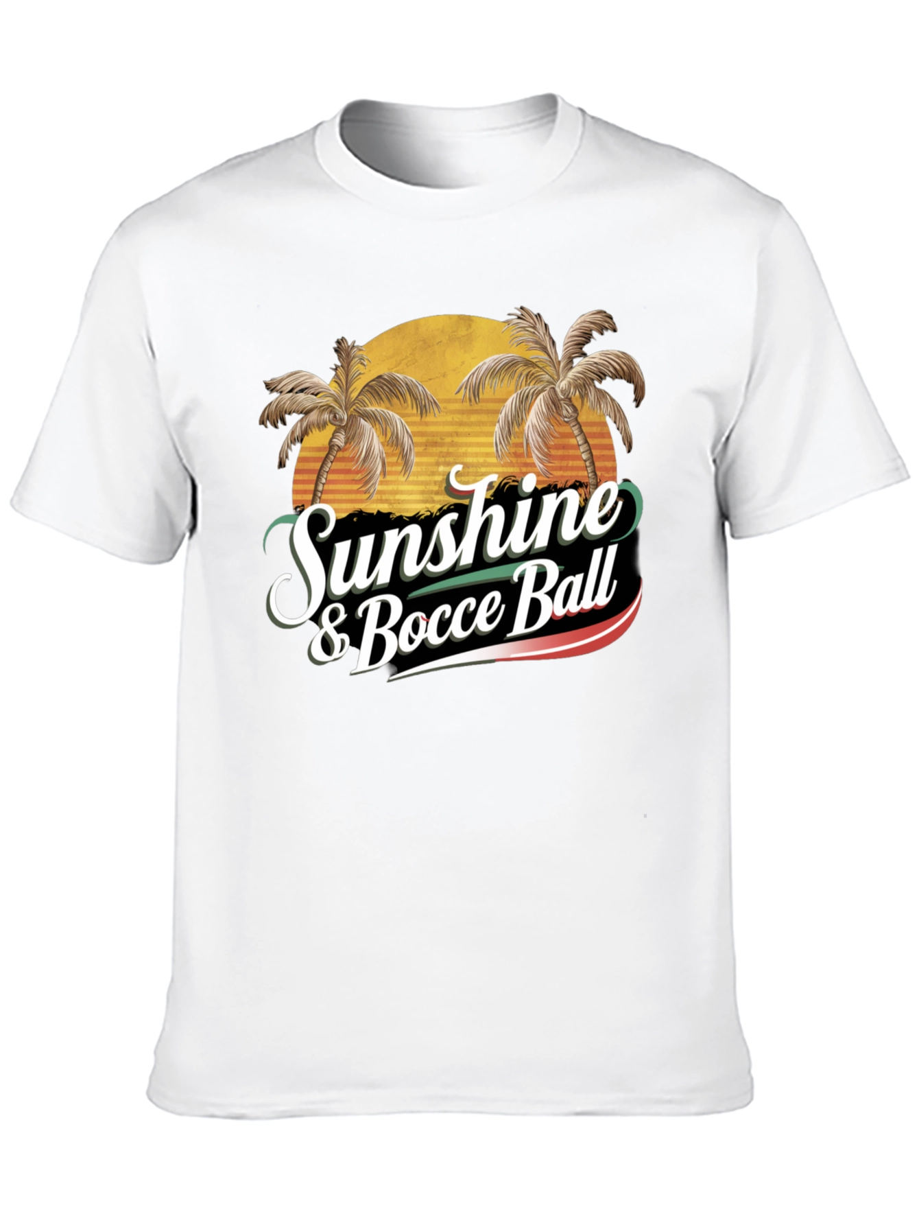 Black Sunshine & Bocce Ball T-Shirt view 10