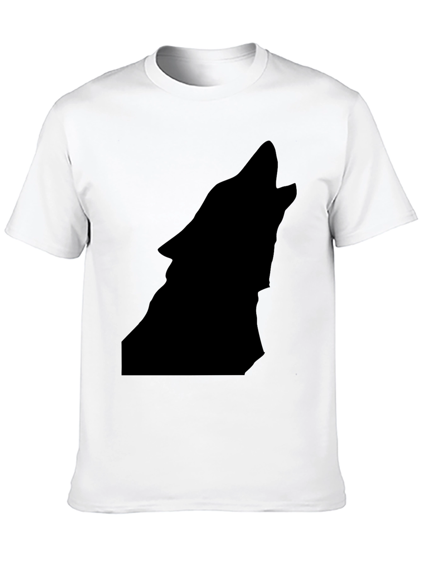 Black Black Wolf Silhouette Graphic Tee - Men's Casual Shirt view 10