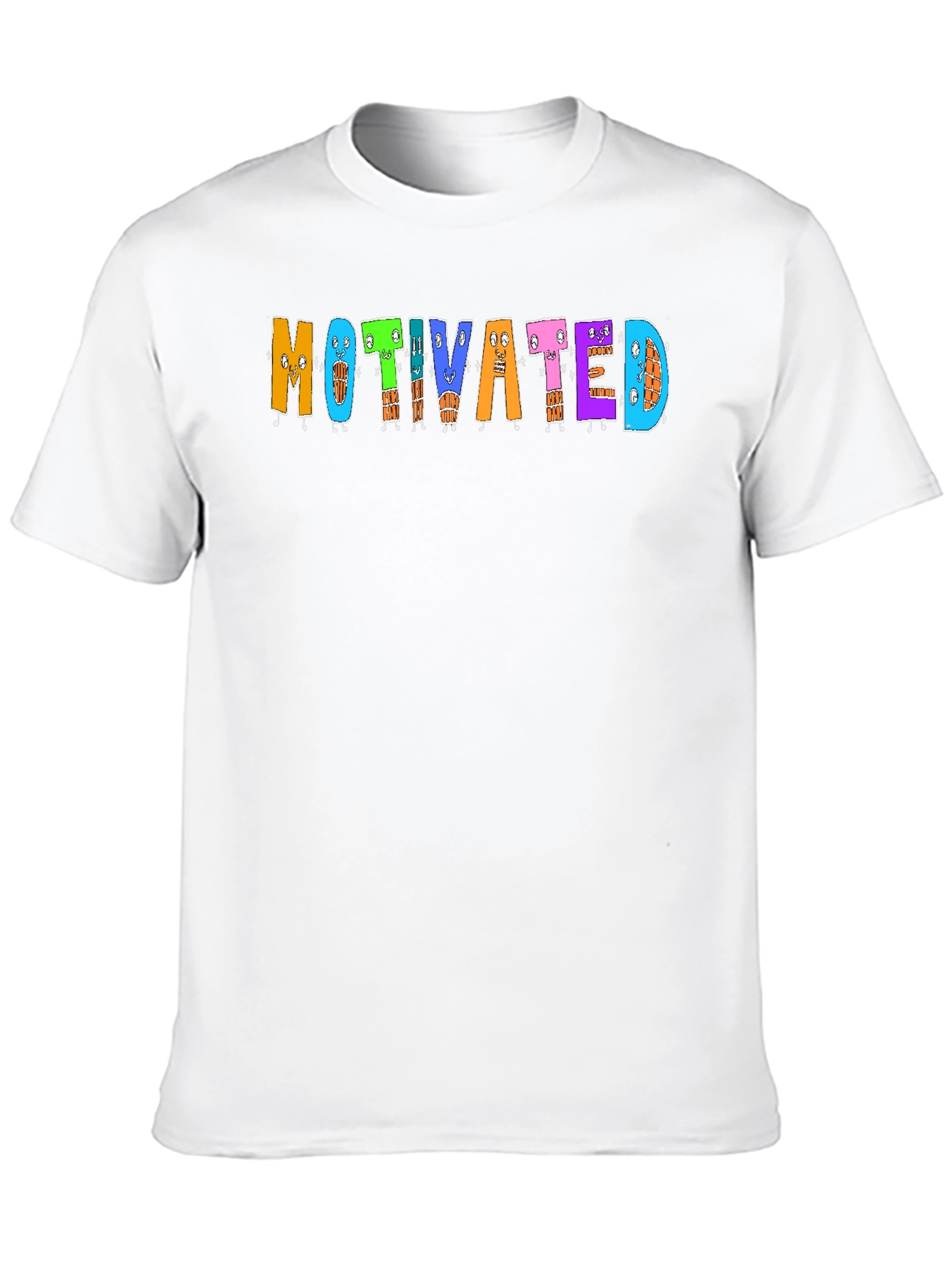 Black Motivated Cartoon Graphic T-Shirt view 10