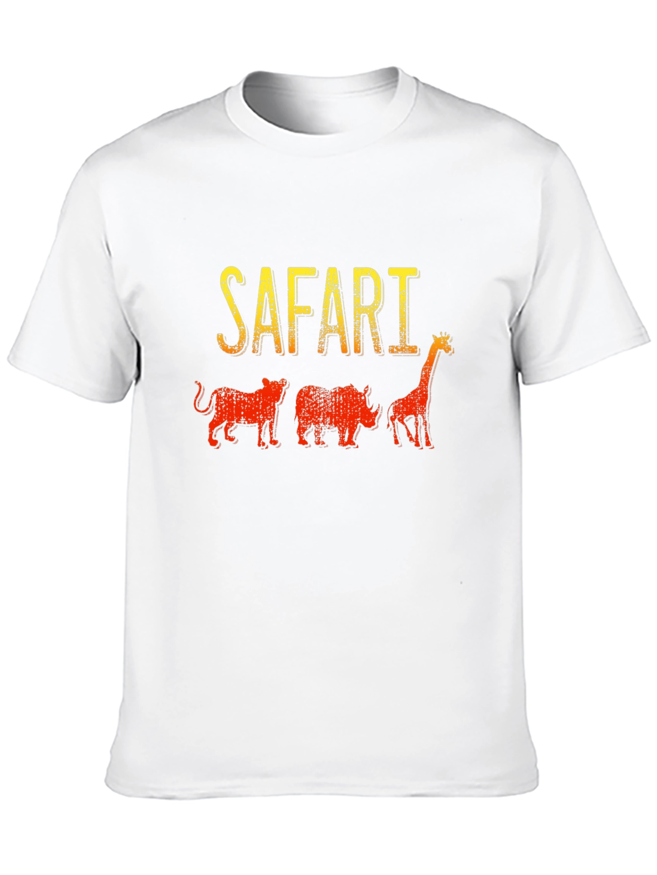 Black Safari Animals Graphic T-Shirt - Black Cotton Tee view 10