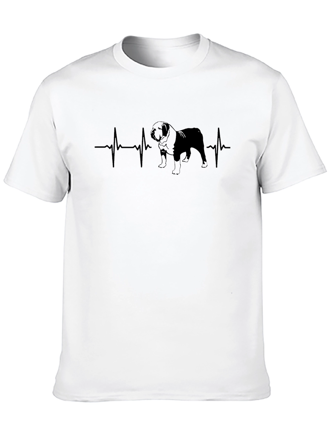 Black Bulldog Heartbeat T-Shirt - Dog Lover Tee view 10