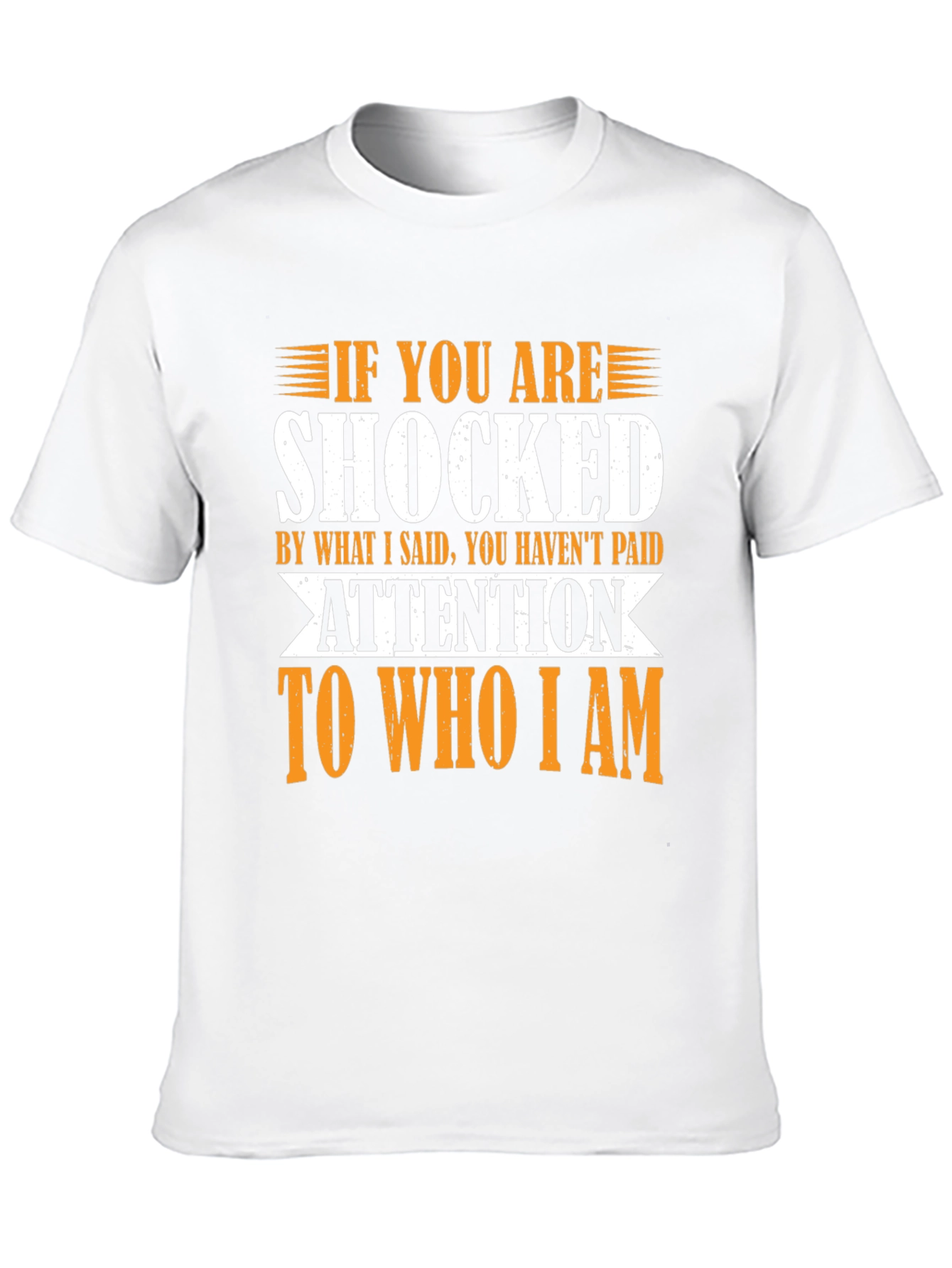 Black Shocked Funny Sarcastic Graphic T-Shirt view 10