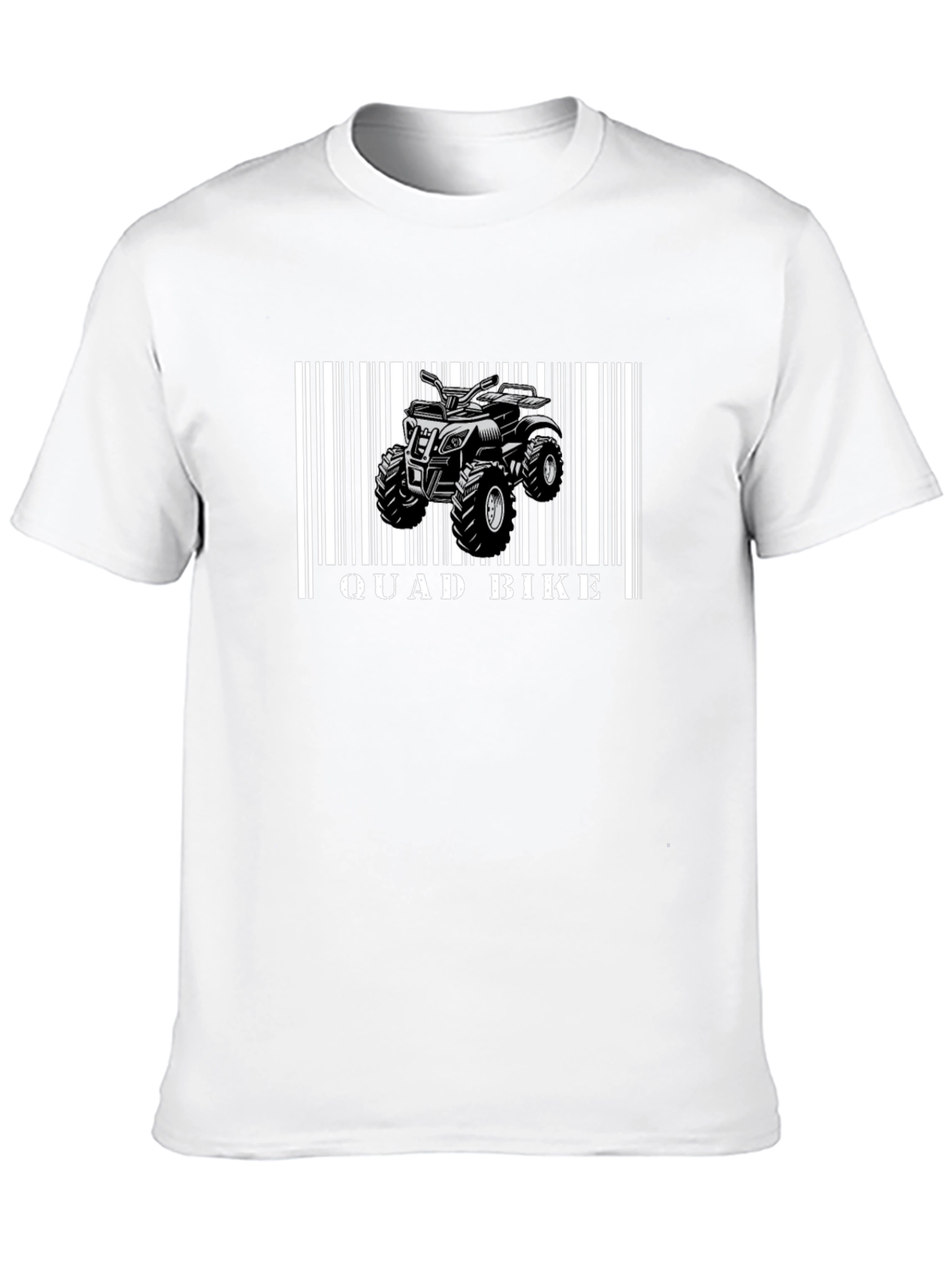 Black Quad Bike Barcode T-Shirt - Black view 10