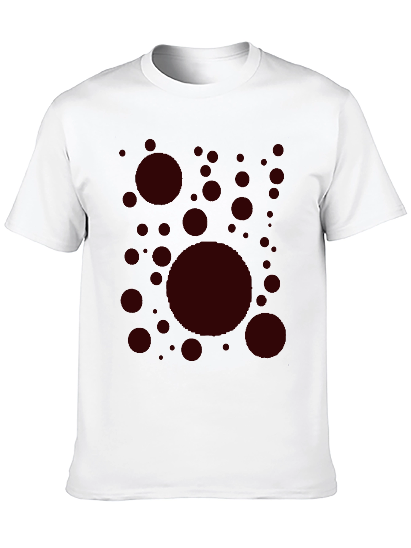 Black Modern Circle Pattern Tee - Casual Style view 10