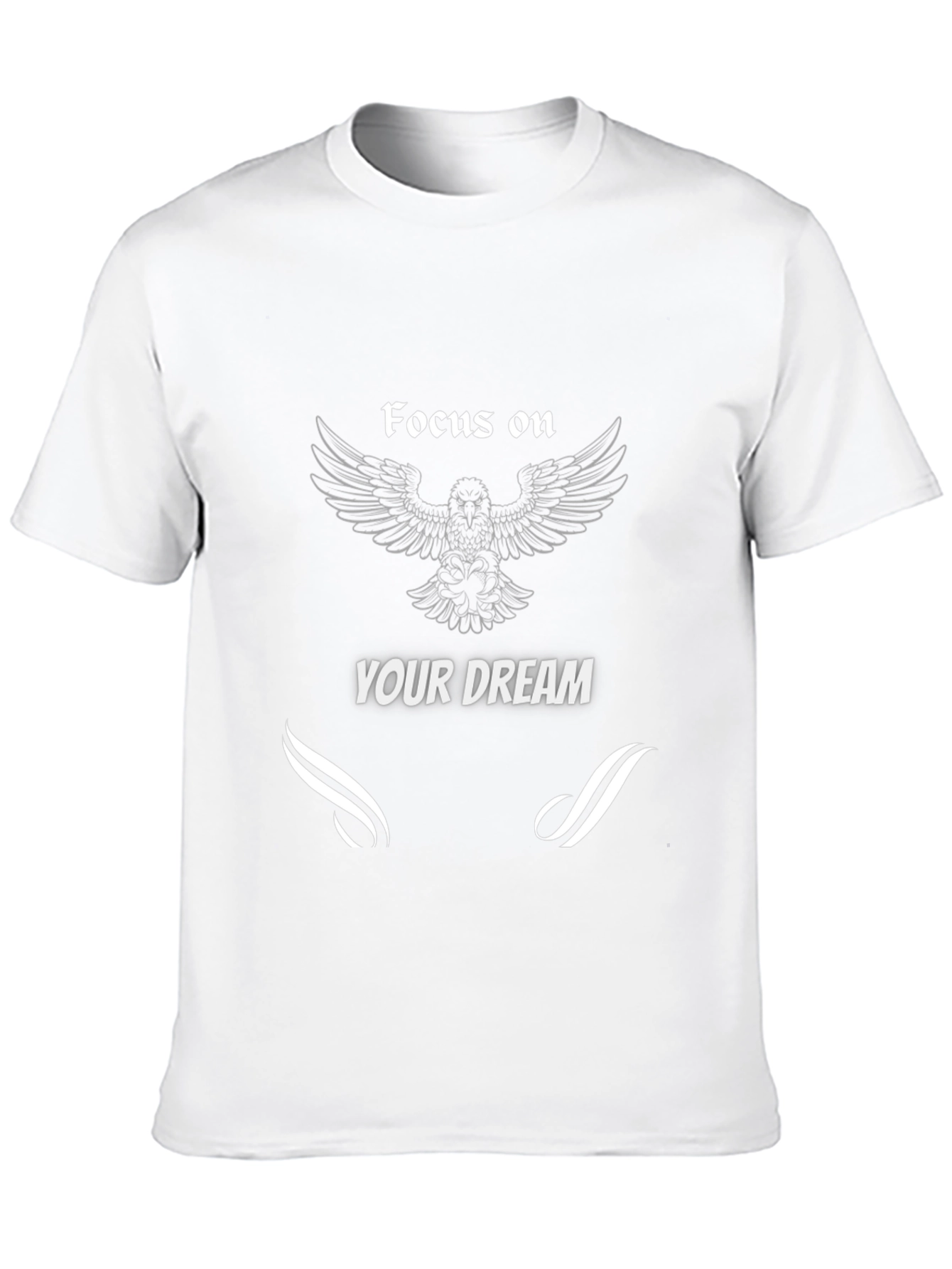 Black Focus On Your Dream T-Shirt - Motivational Eagle Design view 10