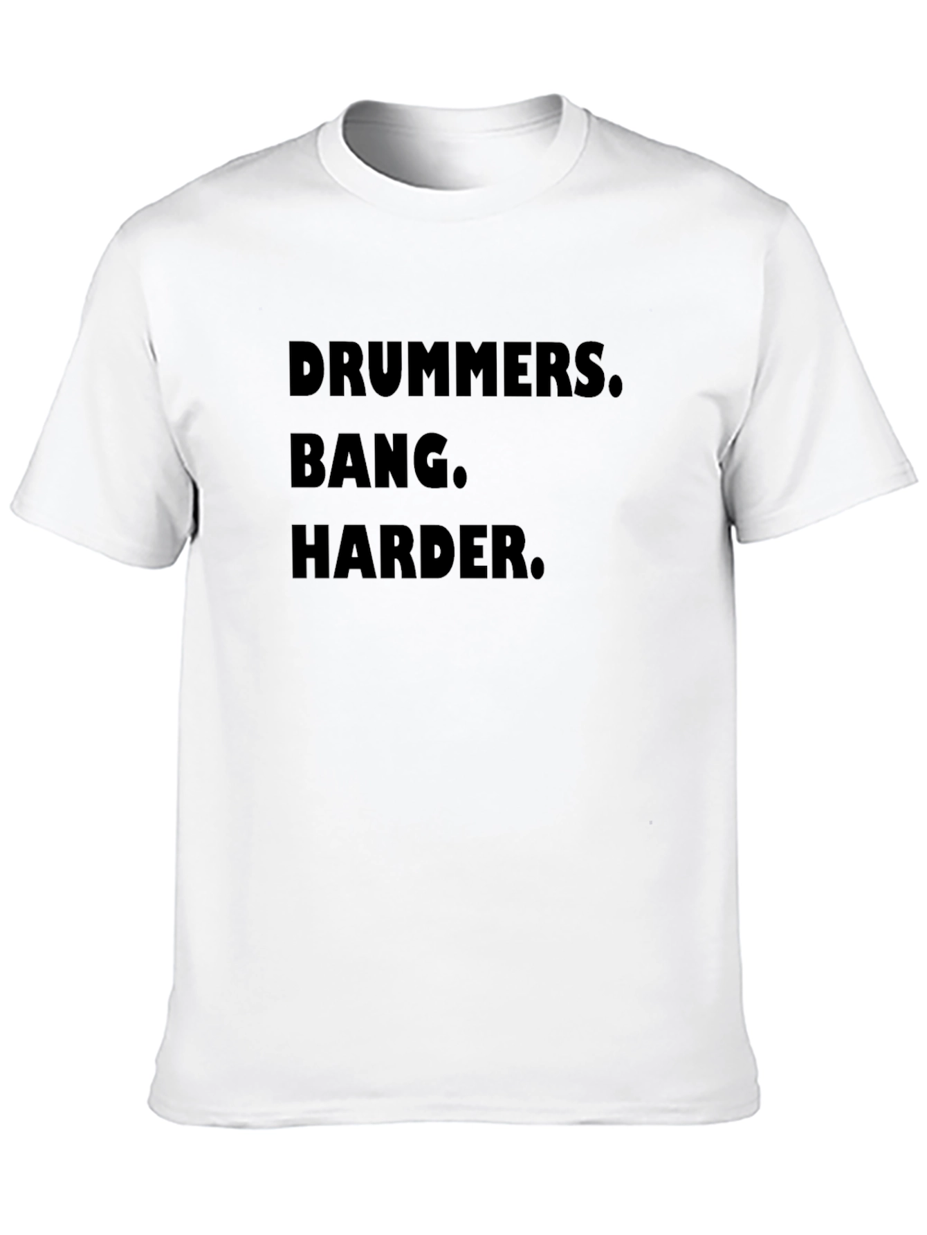 Black Drummers Bang Harder T-Shirt - Black Graphic Tee view 10