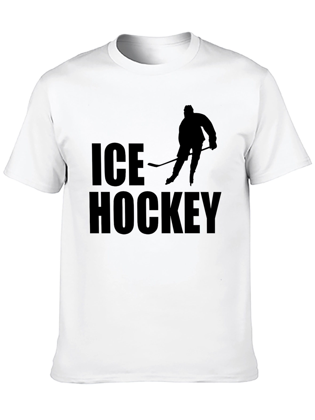 Black Ice Hockey Graphic Tee - Sporty Black T-Shirt view 10