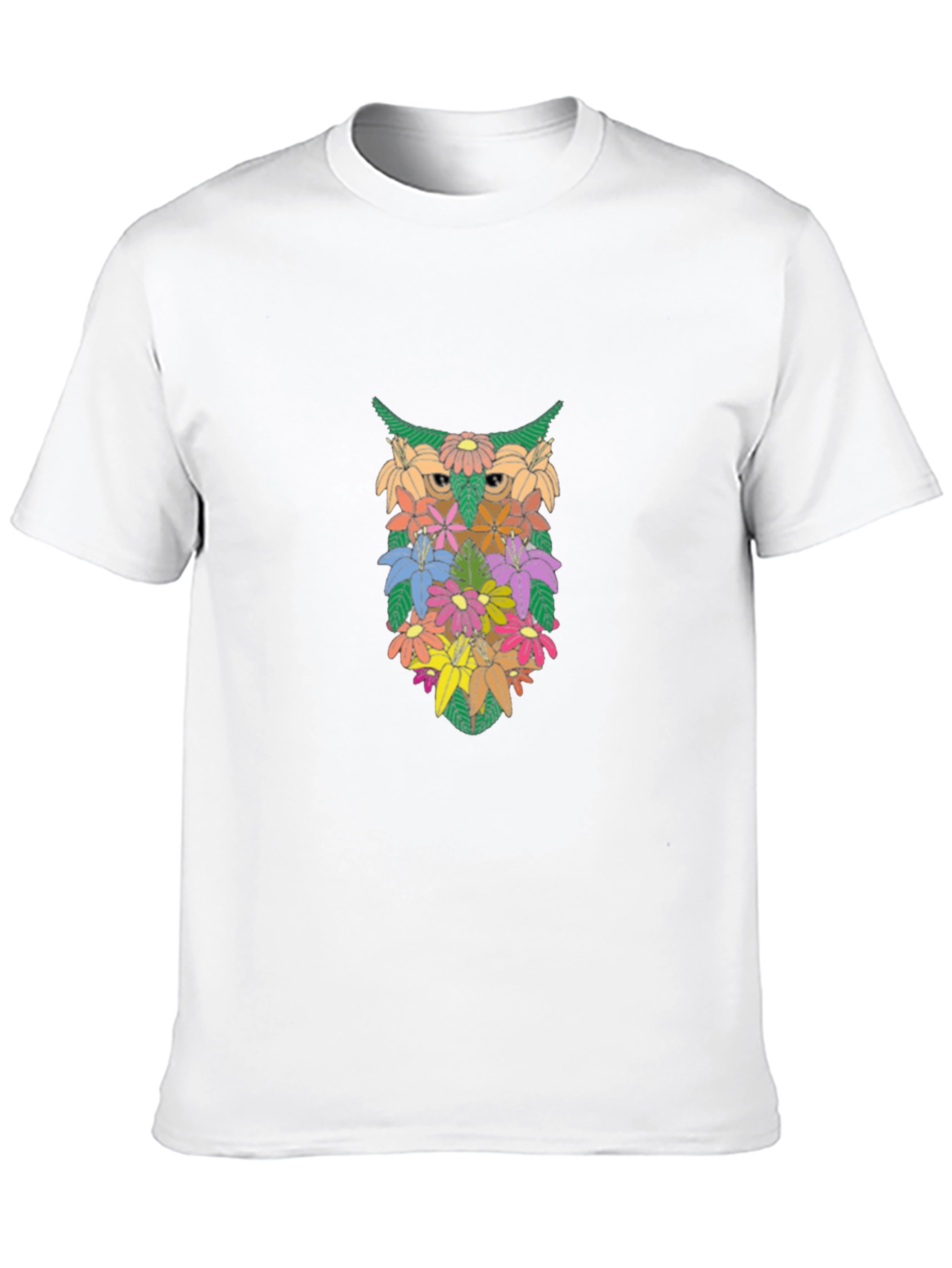Black Floral Owl Graphic Tee - Unique Design view 10