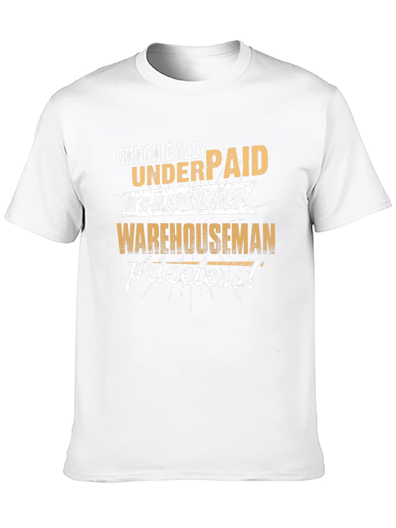 Black Chronically Underpaid Warehouseman Black T-Shirt view 10