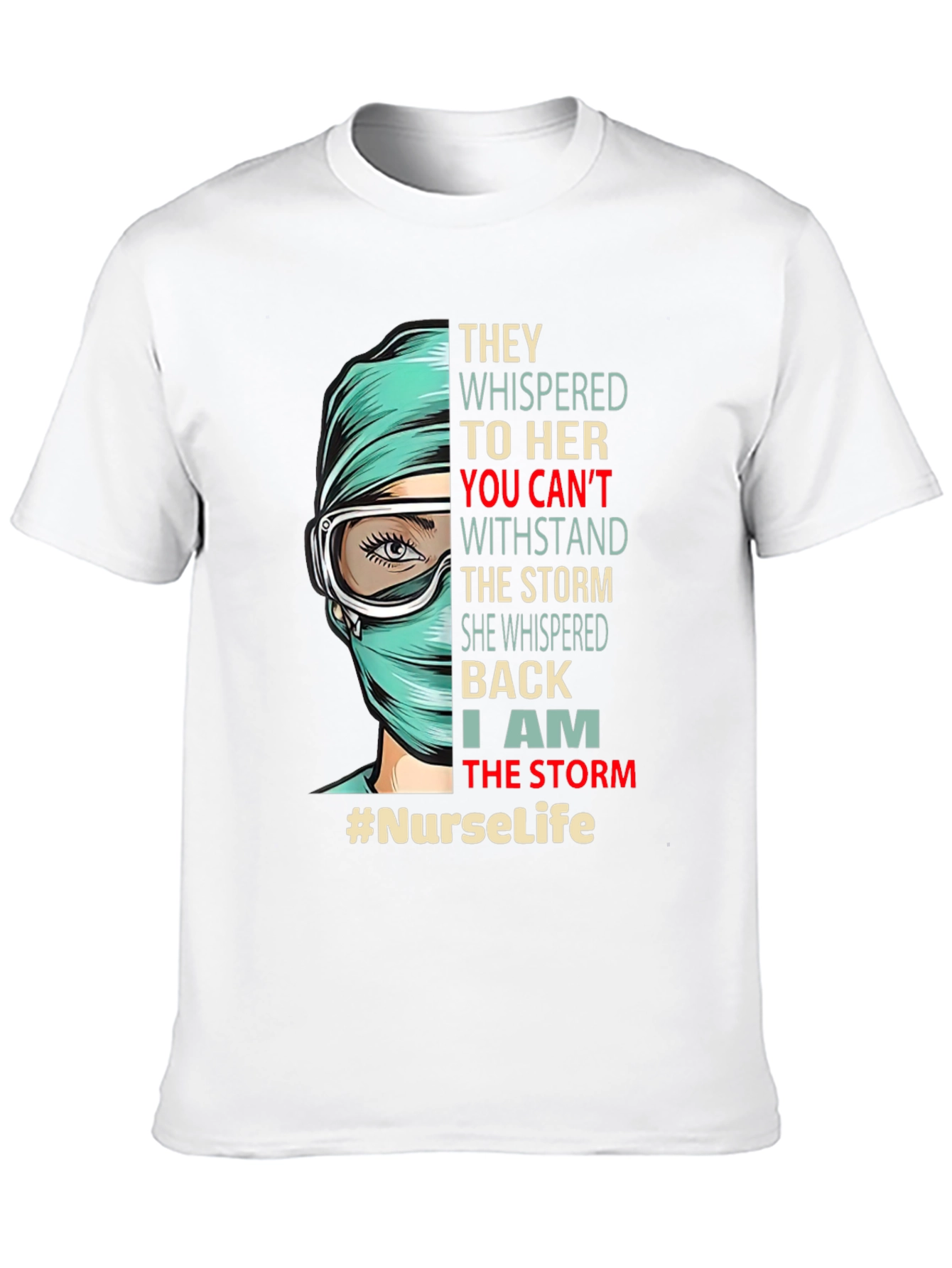 Black Nurse Life T-Shirt - "I Am The Storm" Graphic Tee view 10