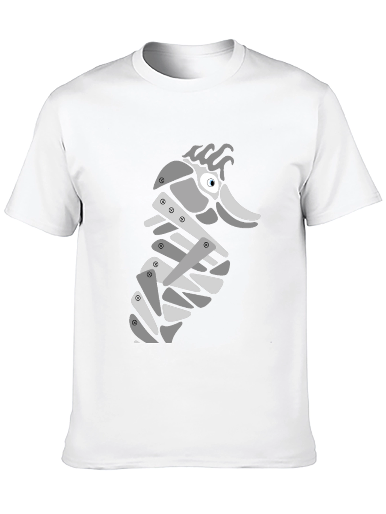 Black Modern Seahorse Graphic Tee - Black view 10