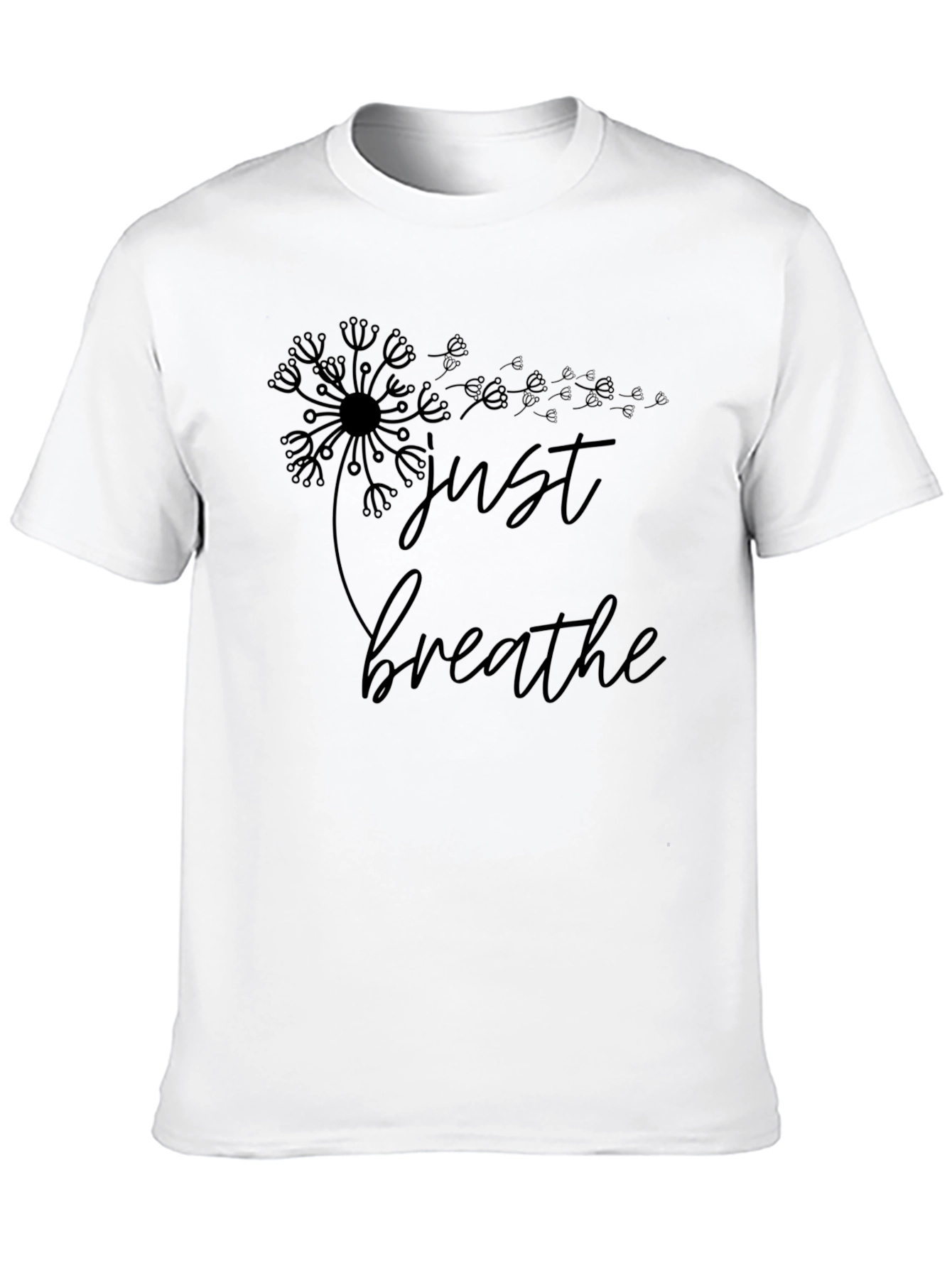 Black Just Breathe Black Graphic Tee view 10