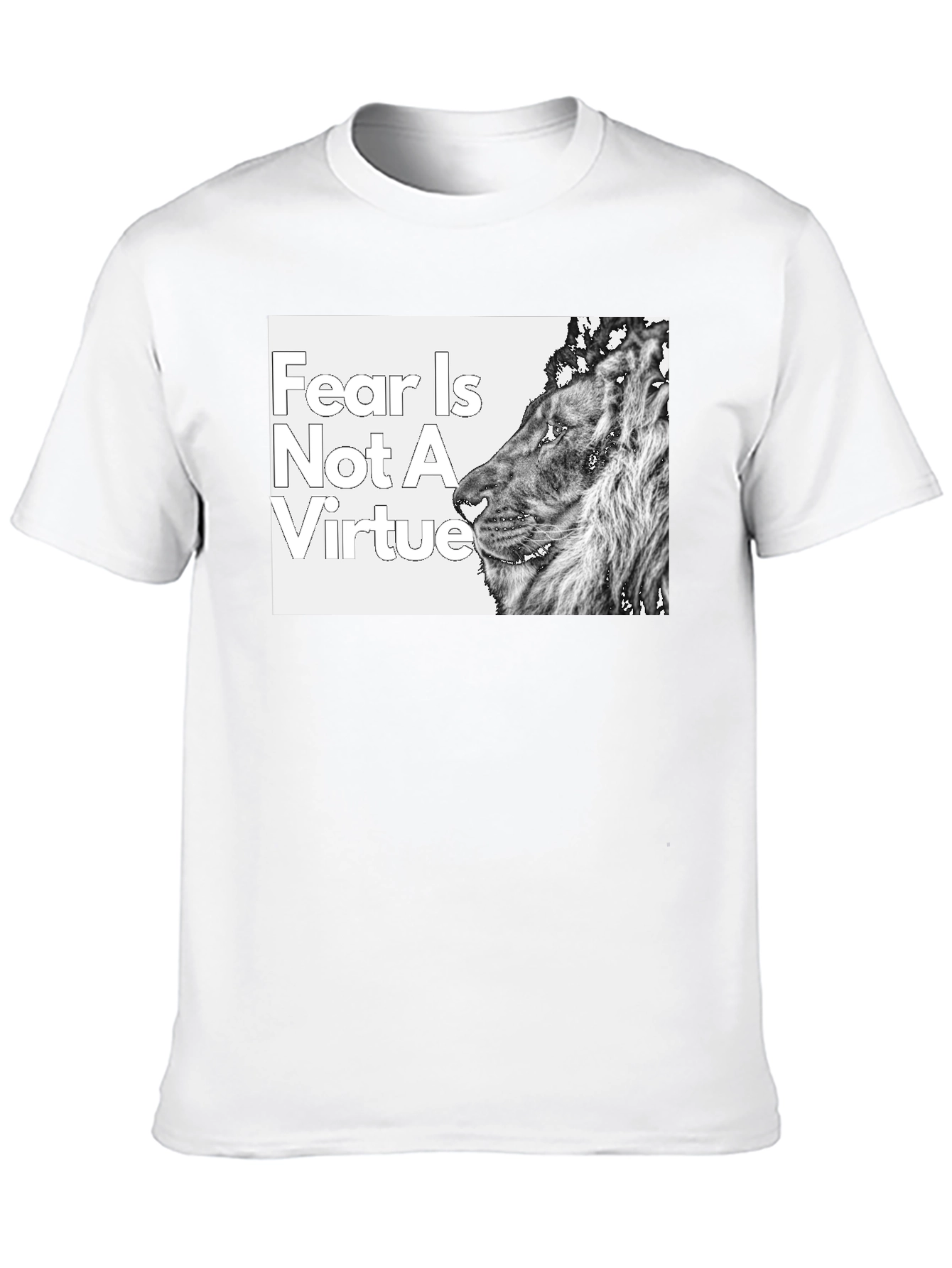 Black Fear is Not a Virtue Lion T-Shirt view 10
