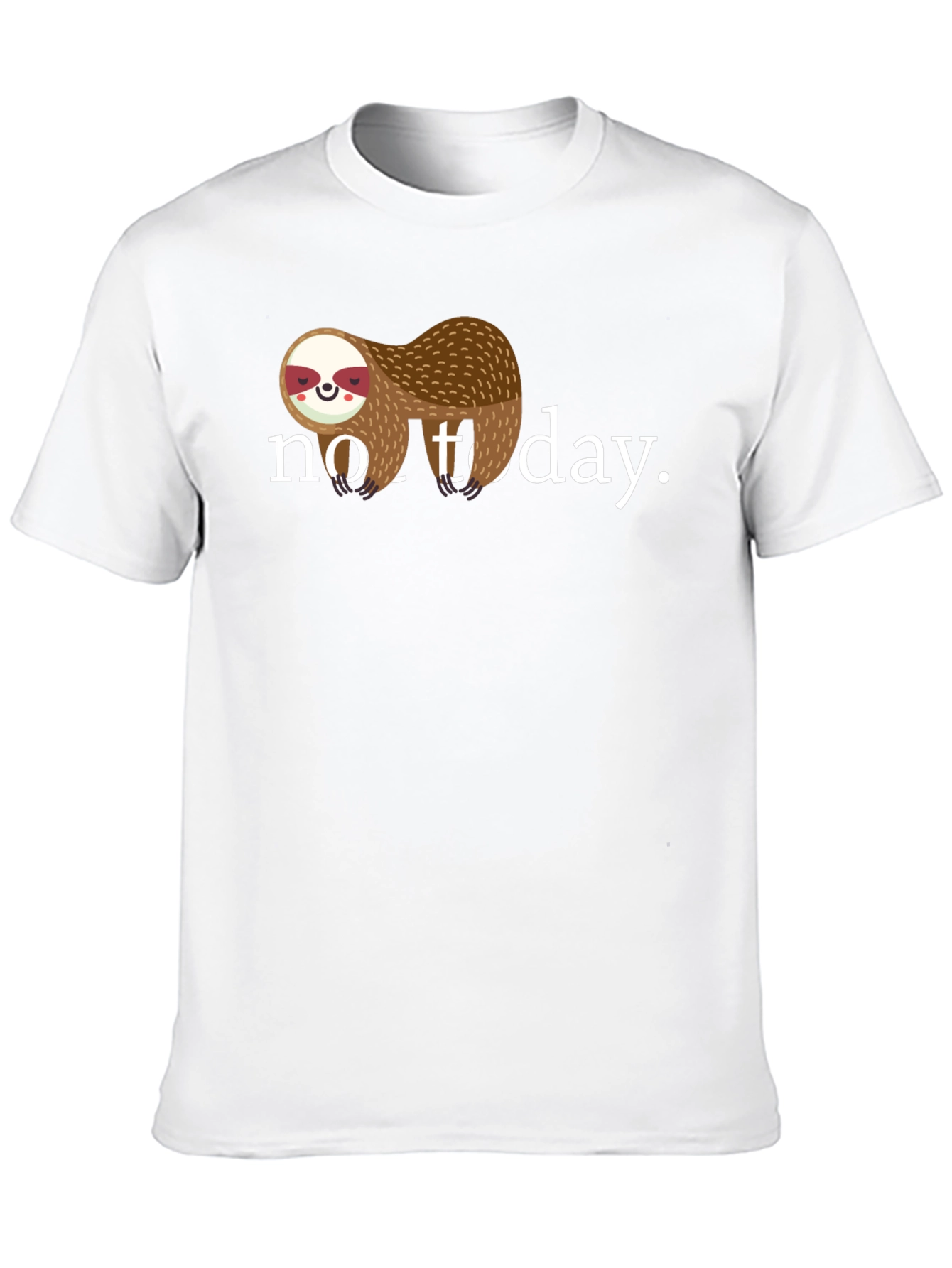 Black No Today Sloth Graphic Tee - Relaxed Fit view 10