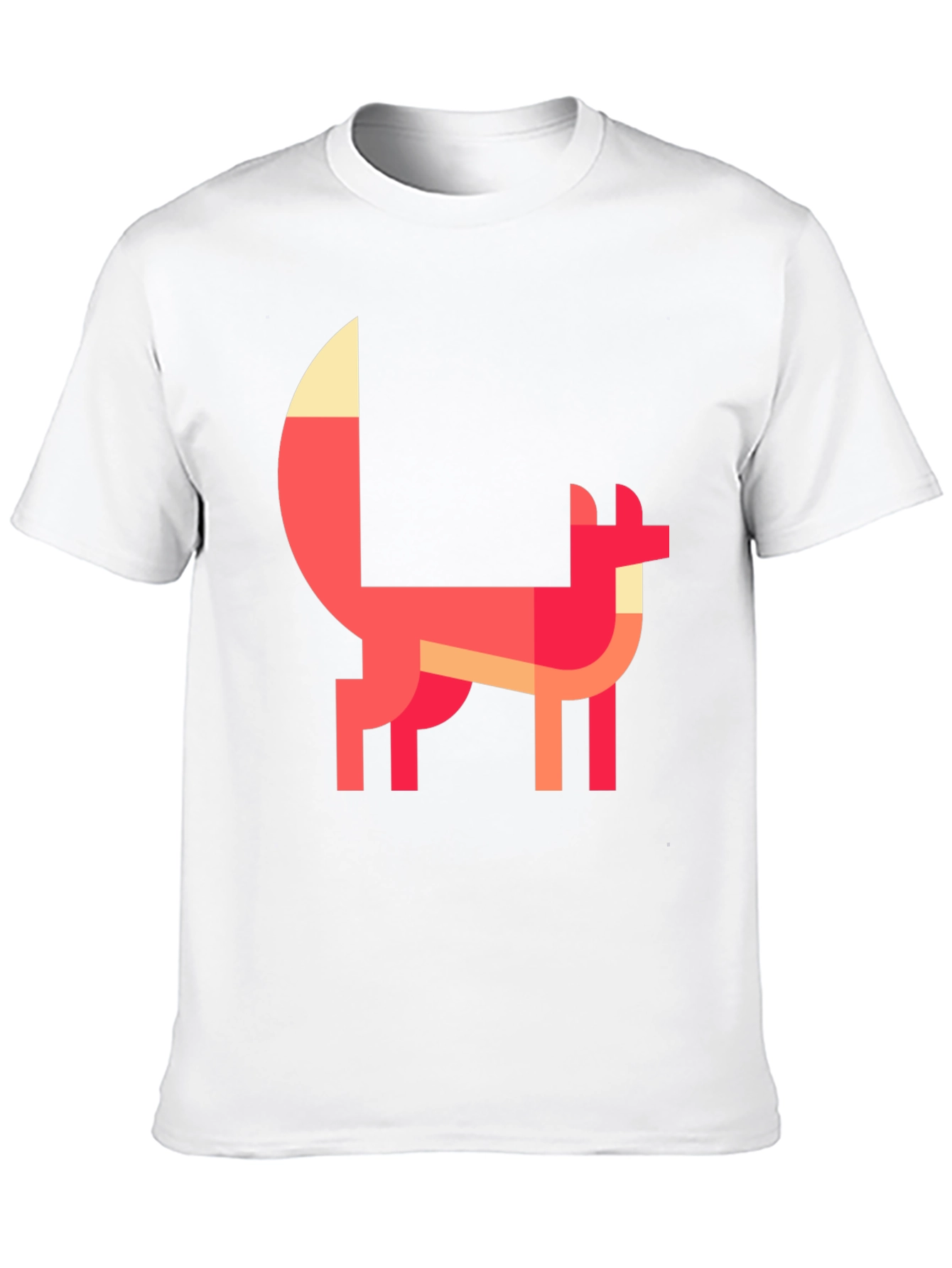 Black Geometric Fox Graphic Tee - Stylish Black T-Shirt view 10