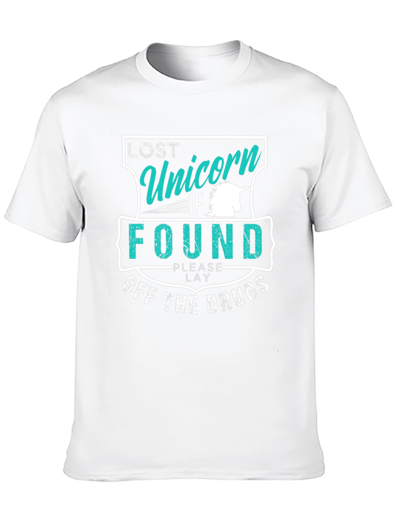 Black Lost Unicorn Humor T-Shirt view 10