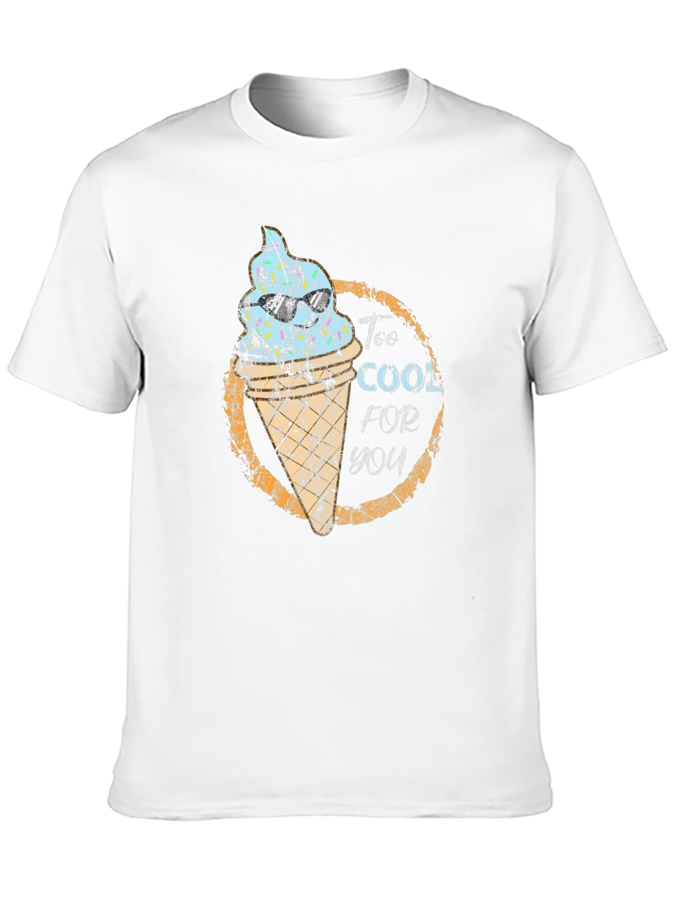 Black Too Cool For You Ice Cream Graphic Tee - Black view 10