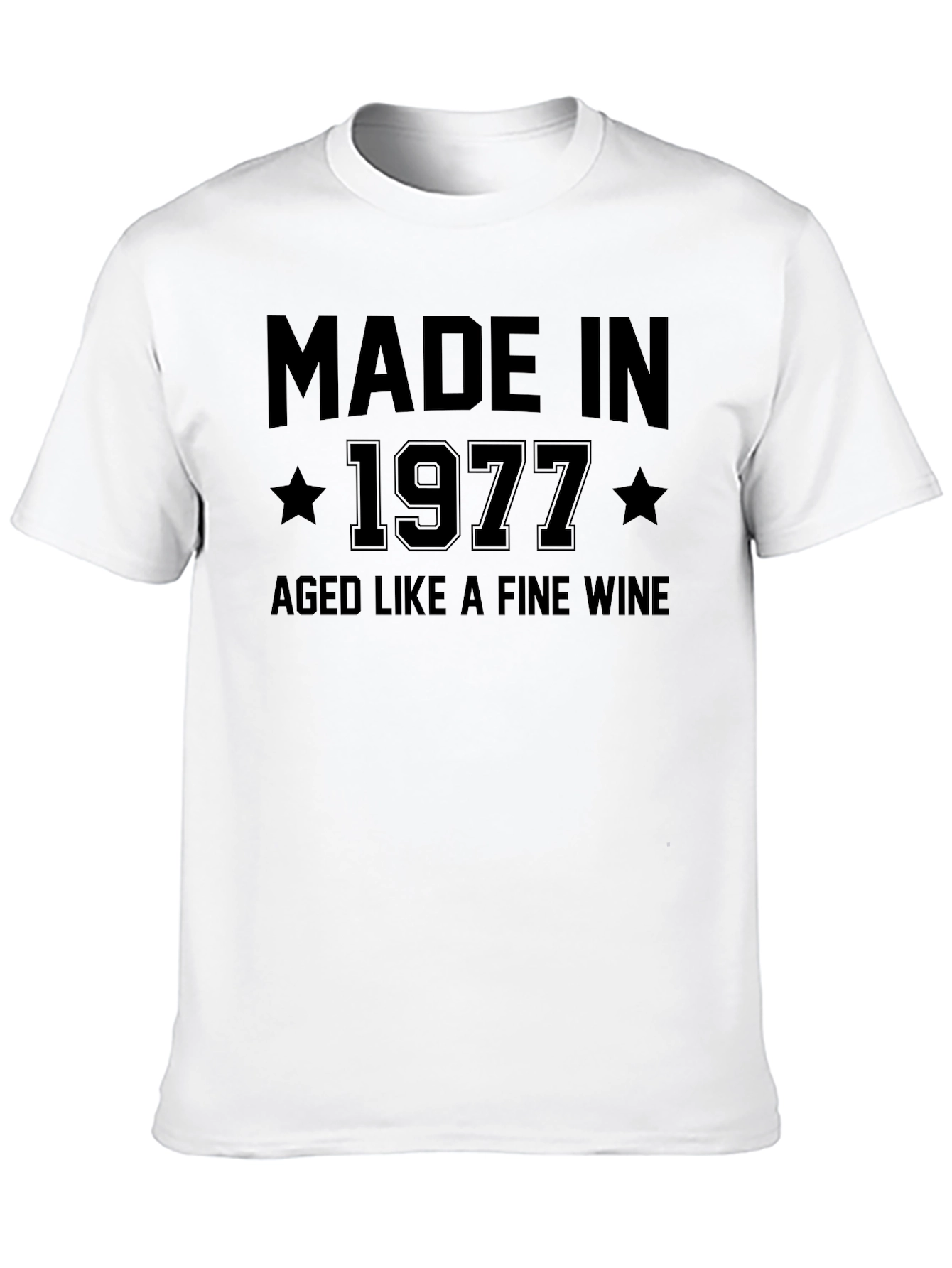 Black Made in 1977 Aged Like Fine Wine T-Shirt view 10