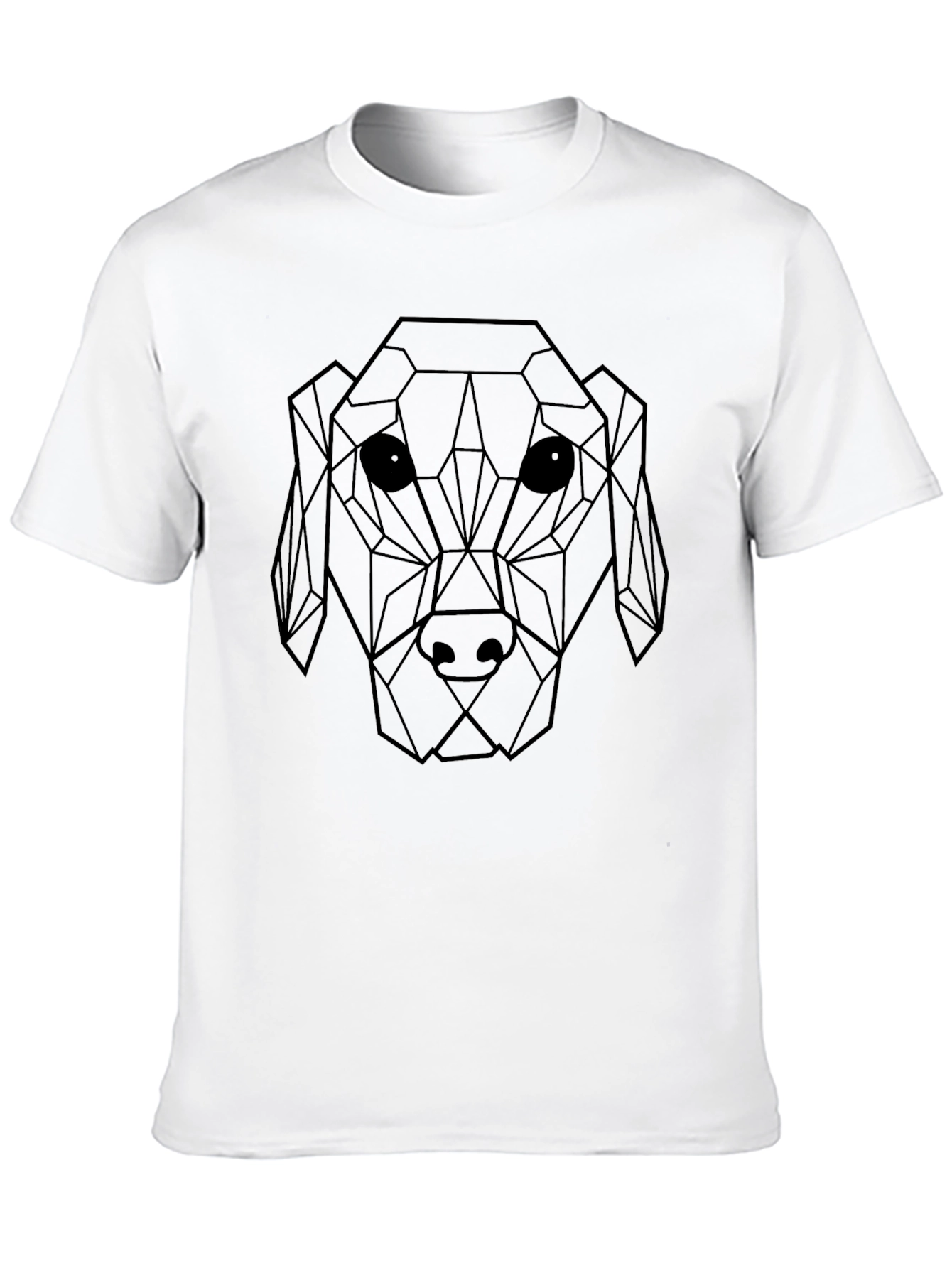Black Geometric Dog Graphic T-Shirt - Modern & Stylish! view 10