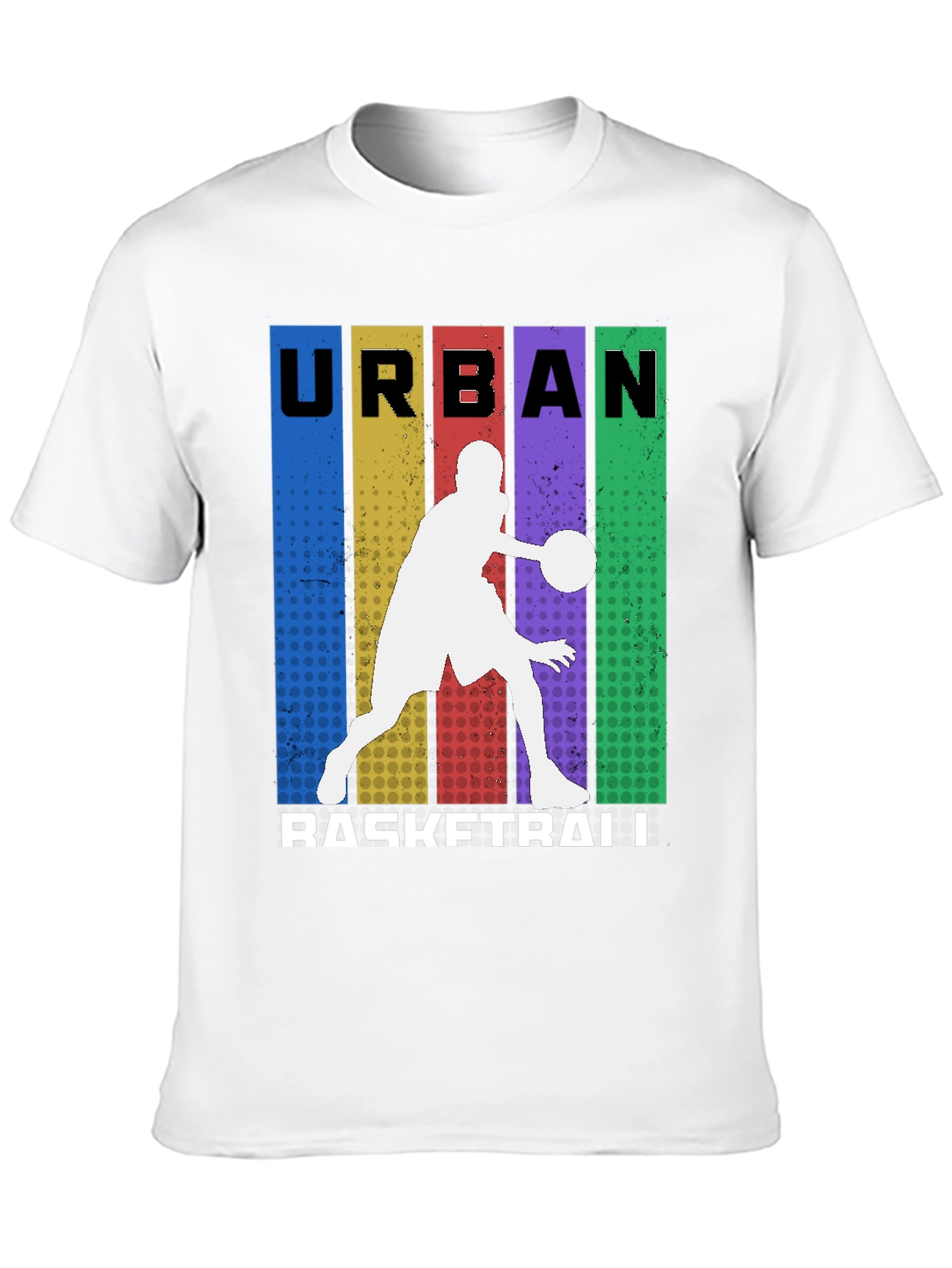 Black Urban Basketball Graphic Tee - Black view 10