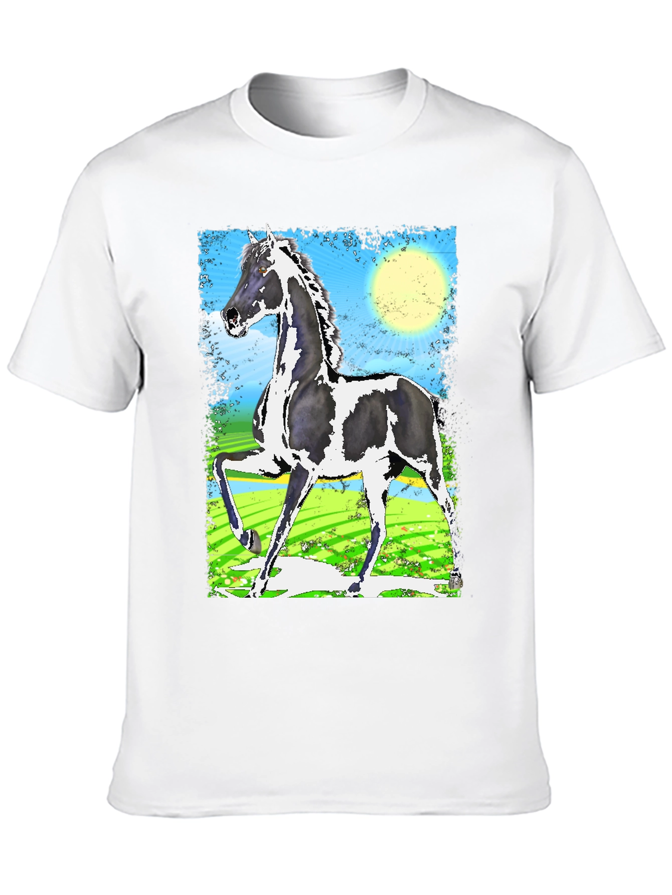 Black Black Graphic Tee - Horse Art Print view 10