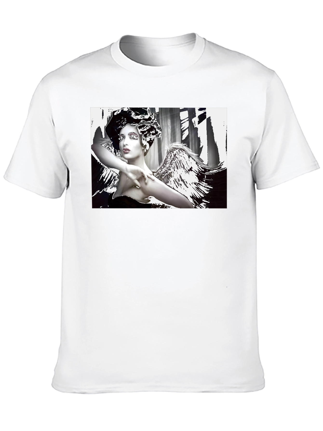 Black Angel Wings Graphic Black Tee - Stylish & Unique view 10