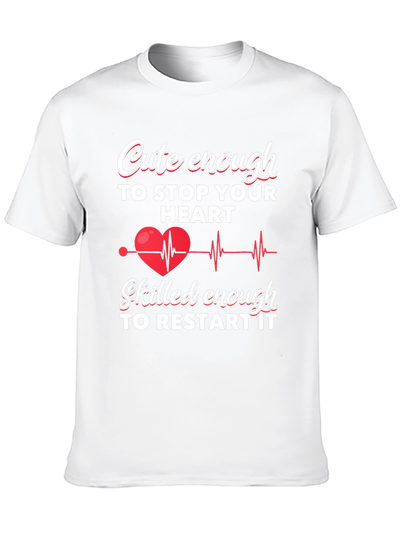 Black Cute Enough to Stop Your Heart T-Shirt view 10