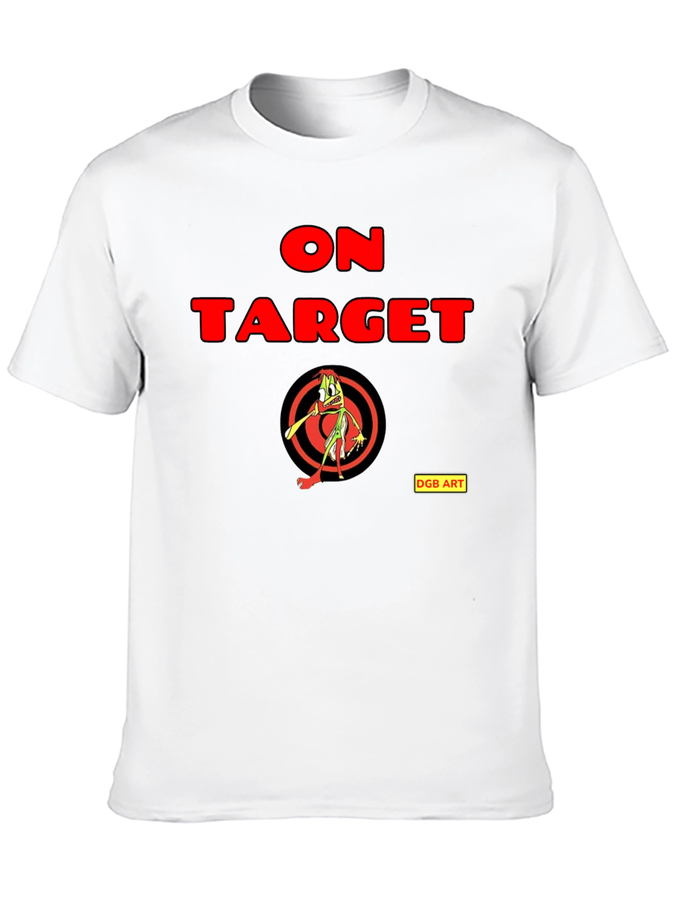 Black On Target Graphic Tee - Funny Cartoon Archer view 10