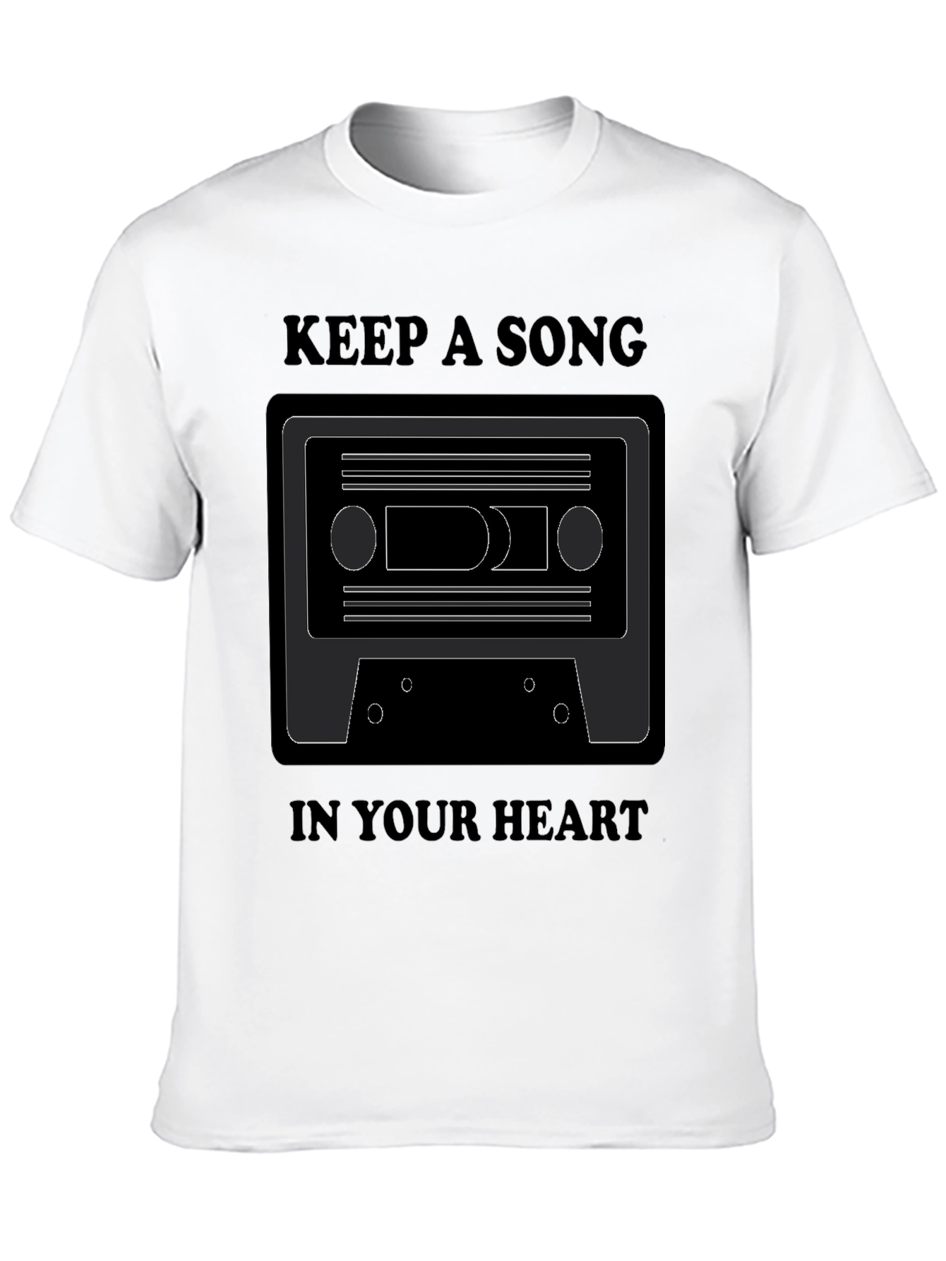 Black Retro Cassette Tape T-Shirt view 10