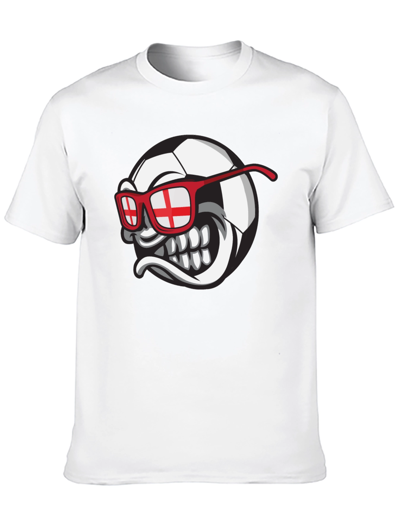 Black England Soccer Ball Graphic T-Shirt view 10