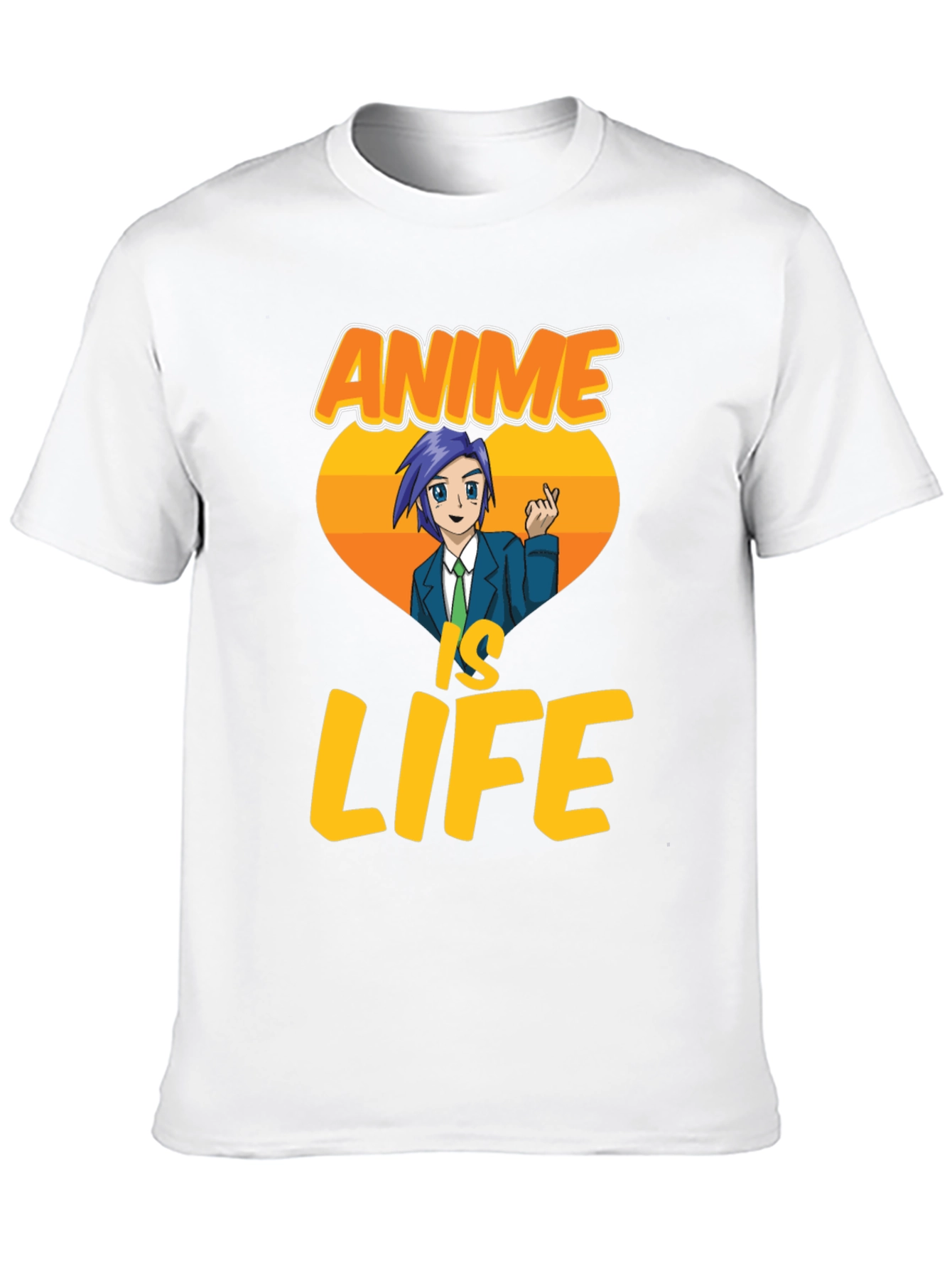 Black Anime Is Life Graphic T-Shirt - Black view 10
