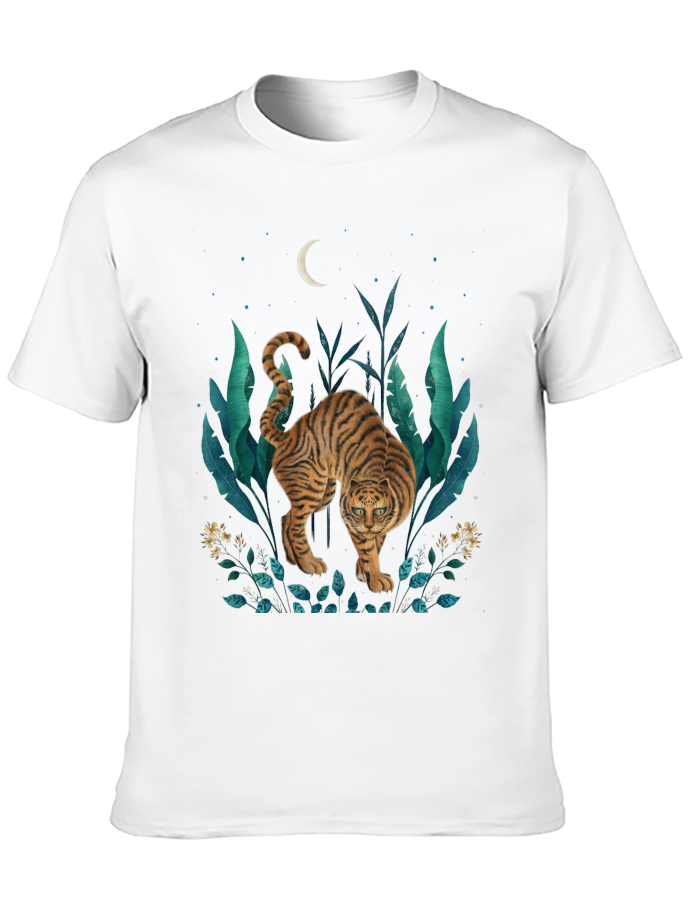 Black Tiger Graphic Print T-Shirt - Jungle Moon Design view 10