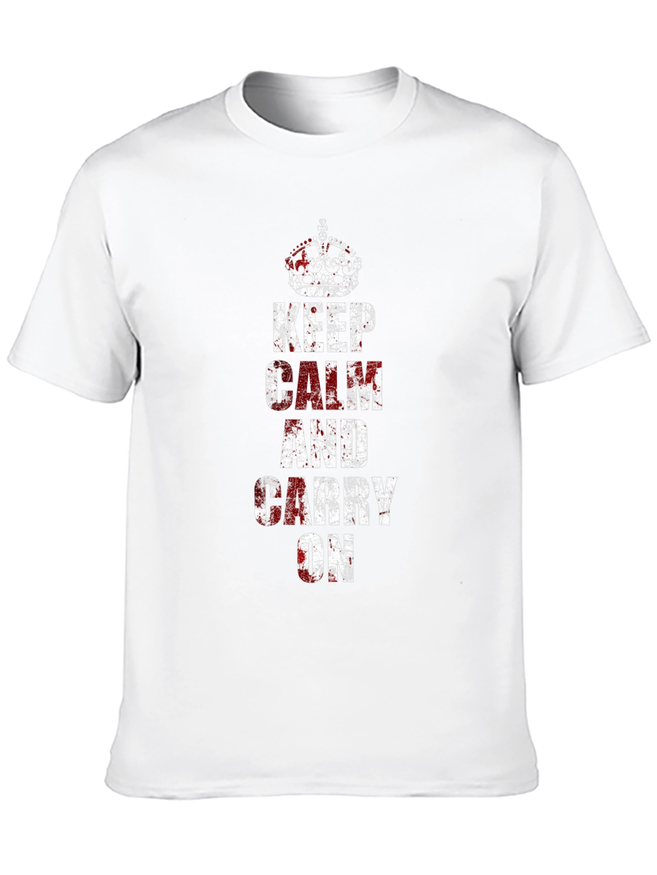 Black Keep Calm Novelty Graphic T-Shirt view 10