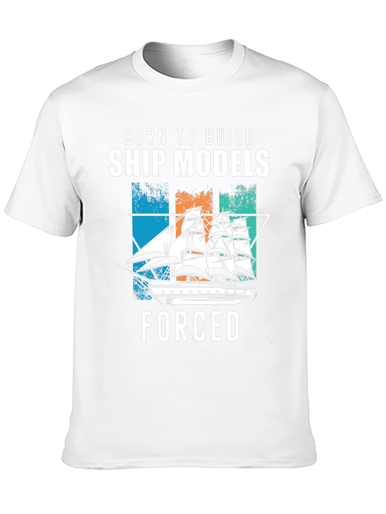 Black Born to Build Ship Models T-Shirt view 10