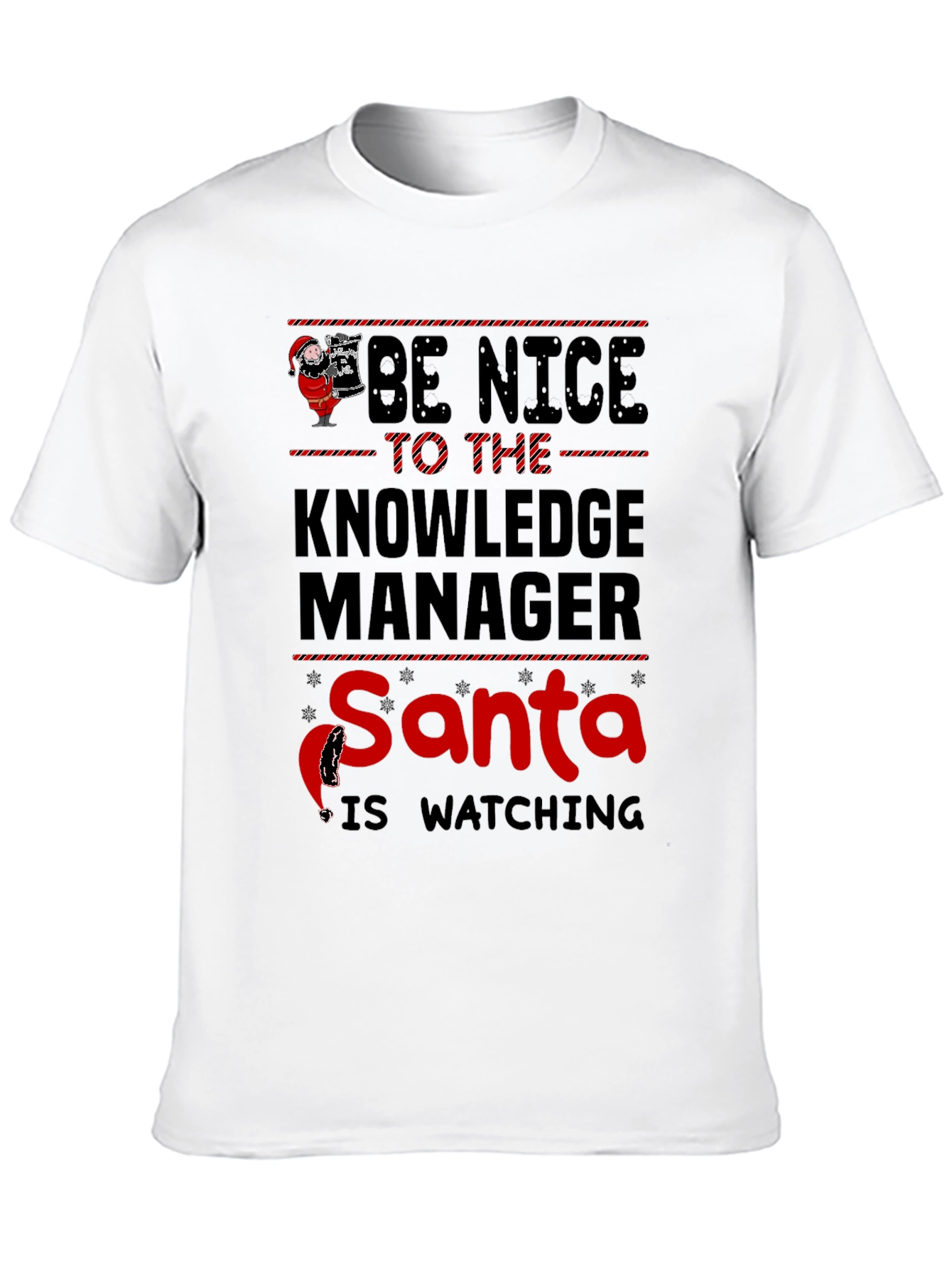 Black Be Nice to the Knowledge Manager T-Shirt view 10