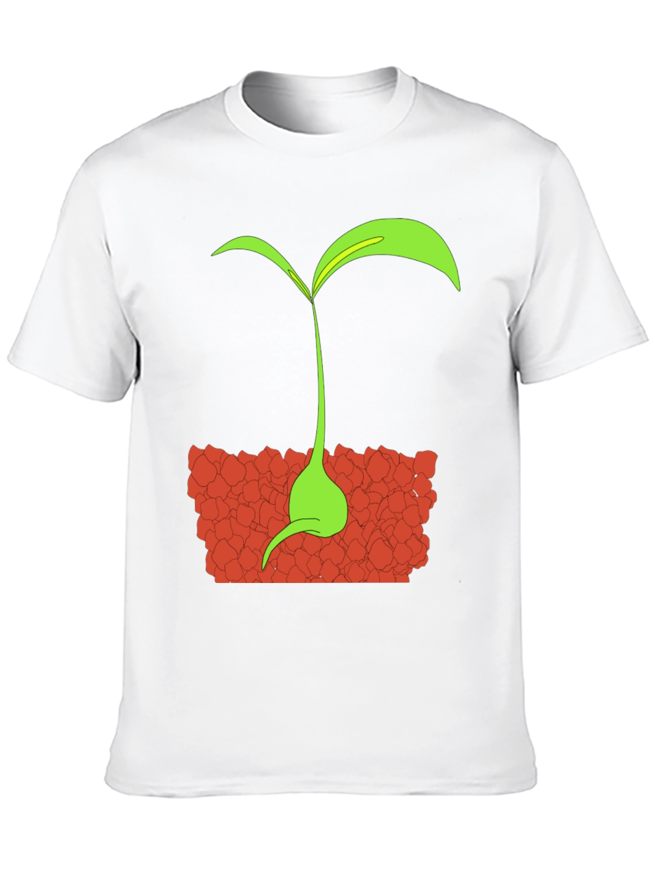 Black Sprout Graphic Tee - Black Cotton T-Shirt view 10