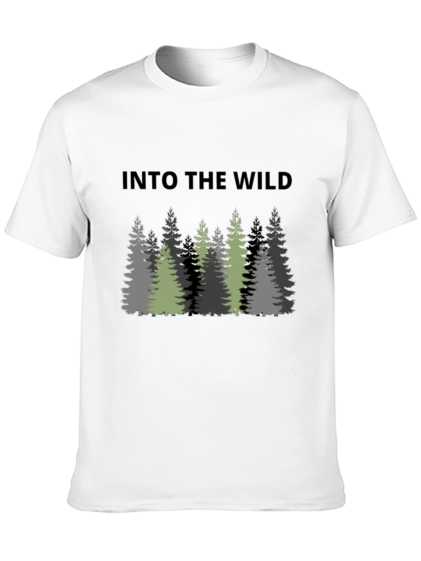 Black Into The Wild Graphic Print Black T-Shirt view 10