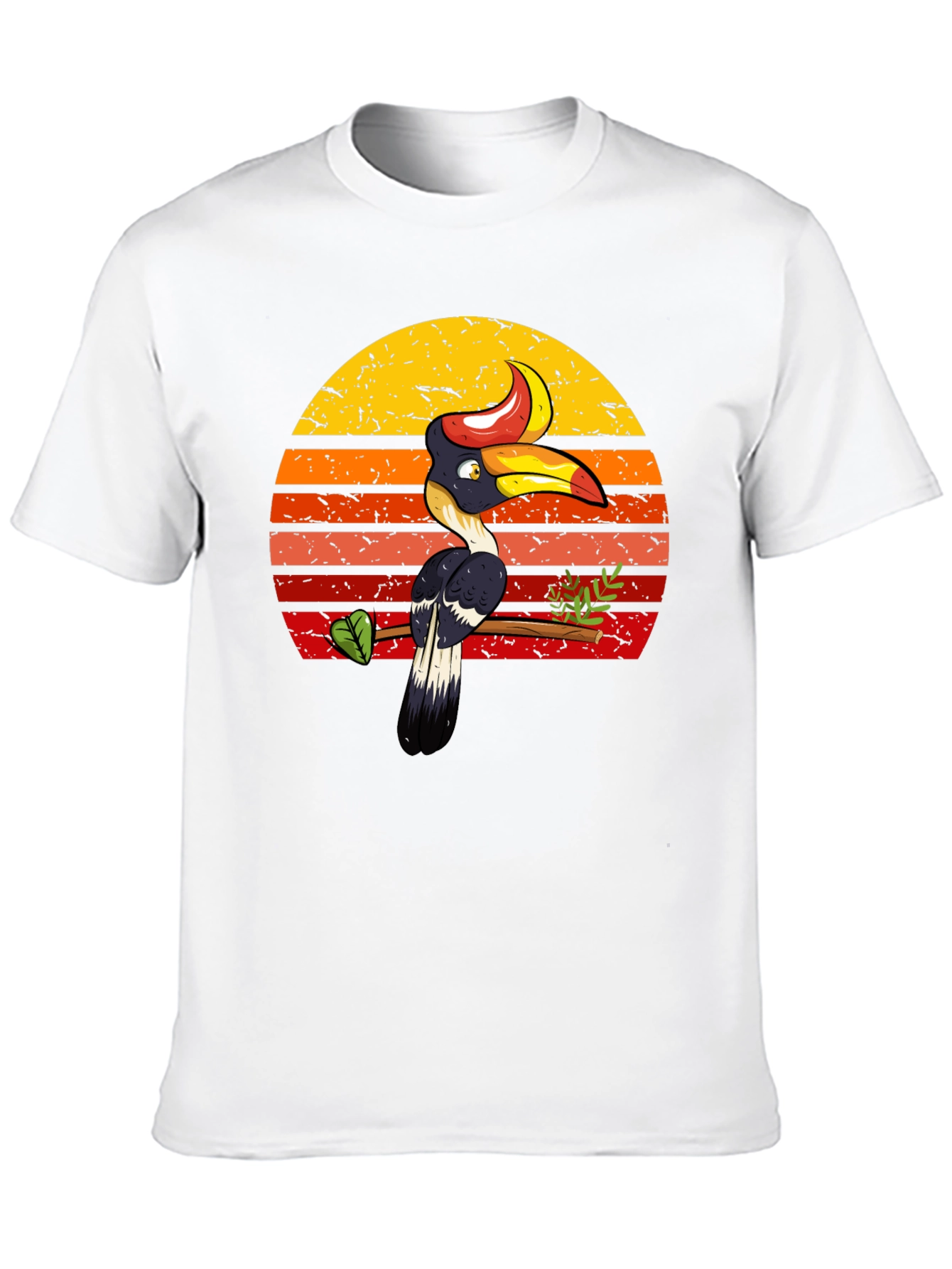 Black Tropical Toucan Sunset Graphic Tee - Unique Design view 10