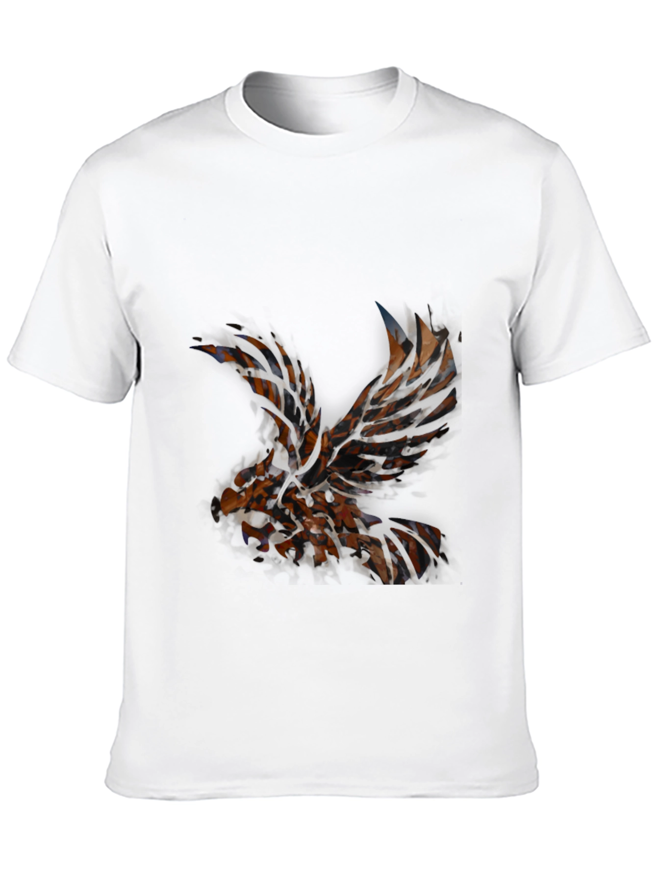 Black Abstract Eagle Graphic Tee view 10