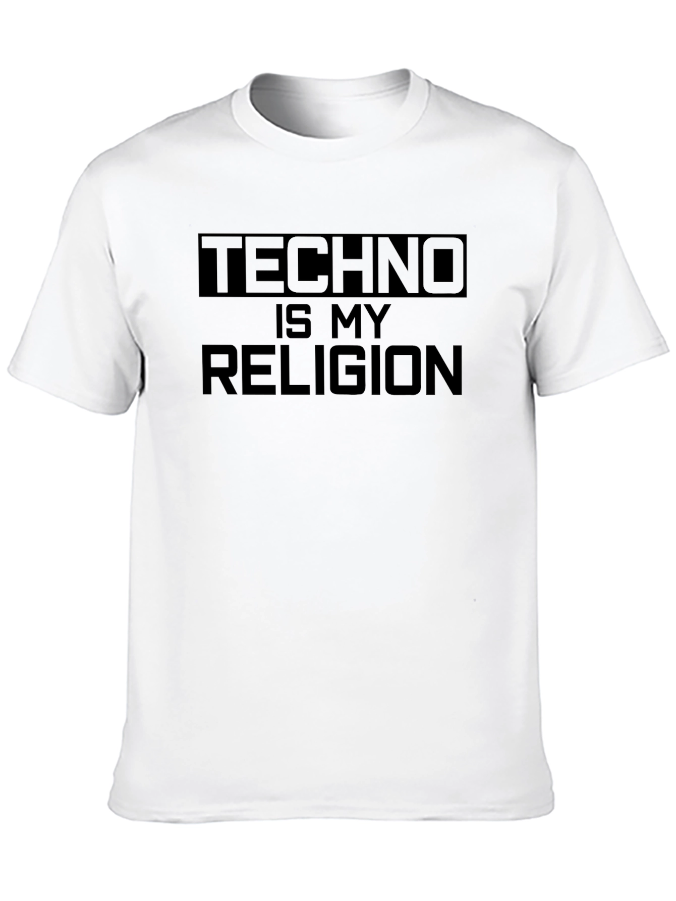 Black Techno Is My Religion Graphic Tee view 10