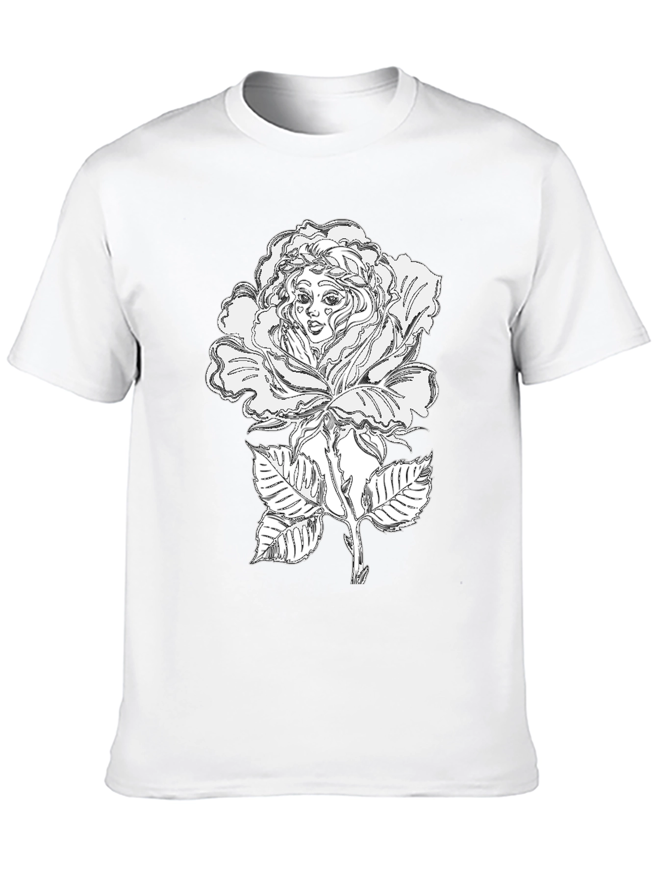 Black Black Rose Woman Tee - Unique Graphic T-Shirt view 10