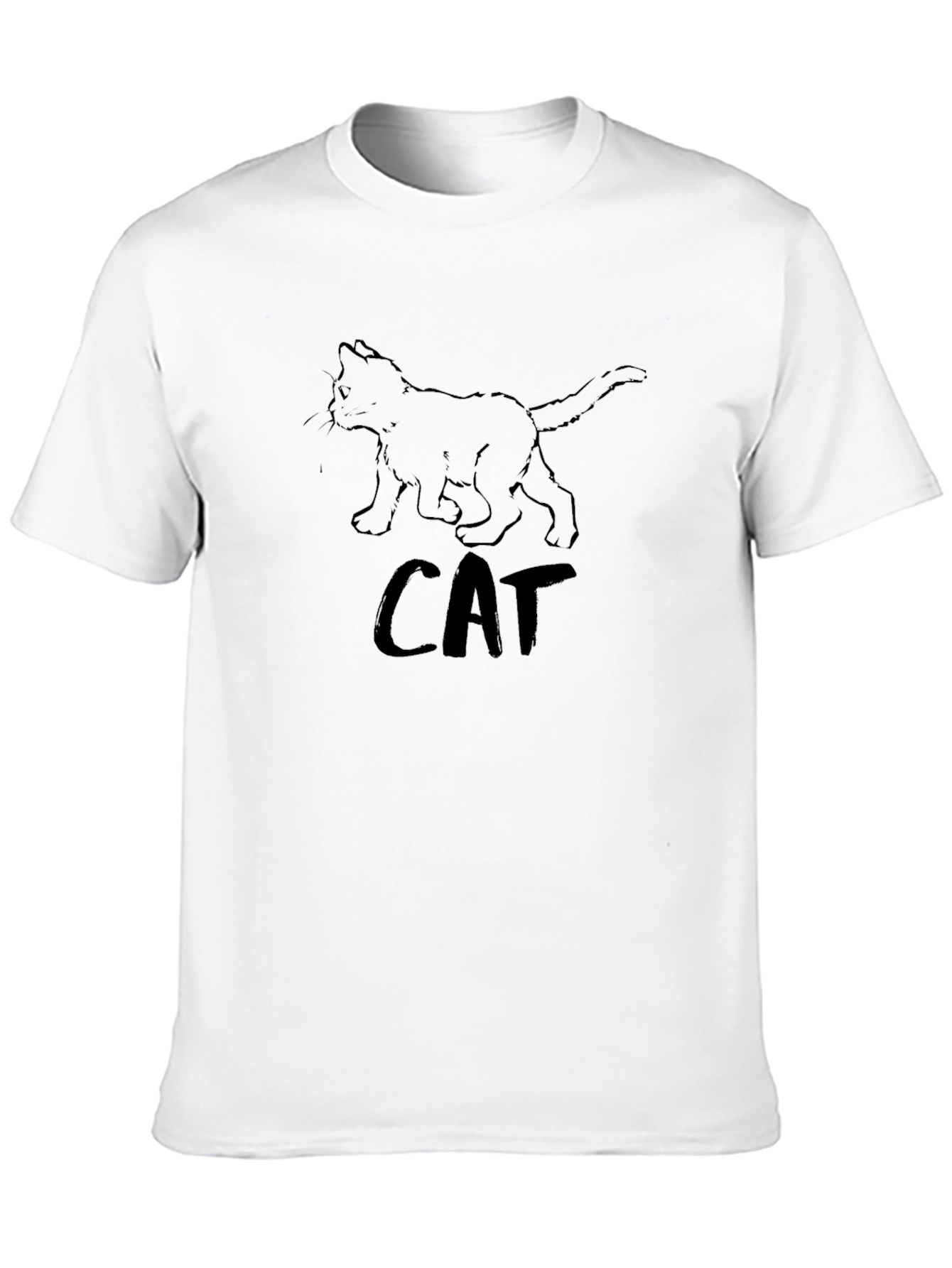 Black Cool Cat T-Shirt - Casual Style view 10
