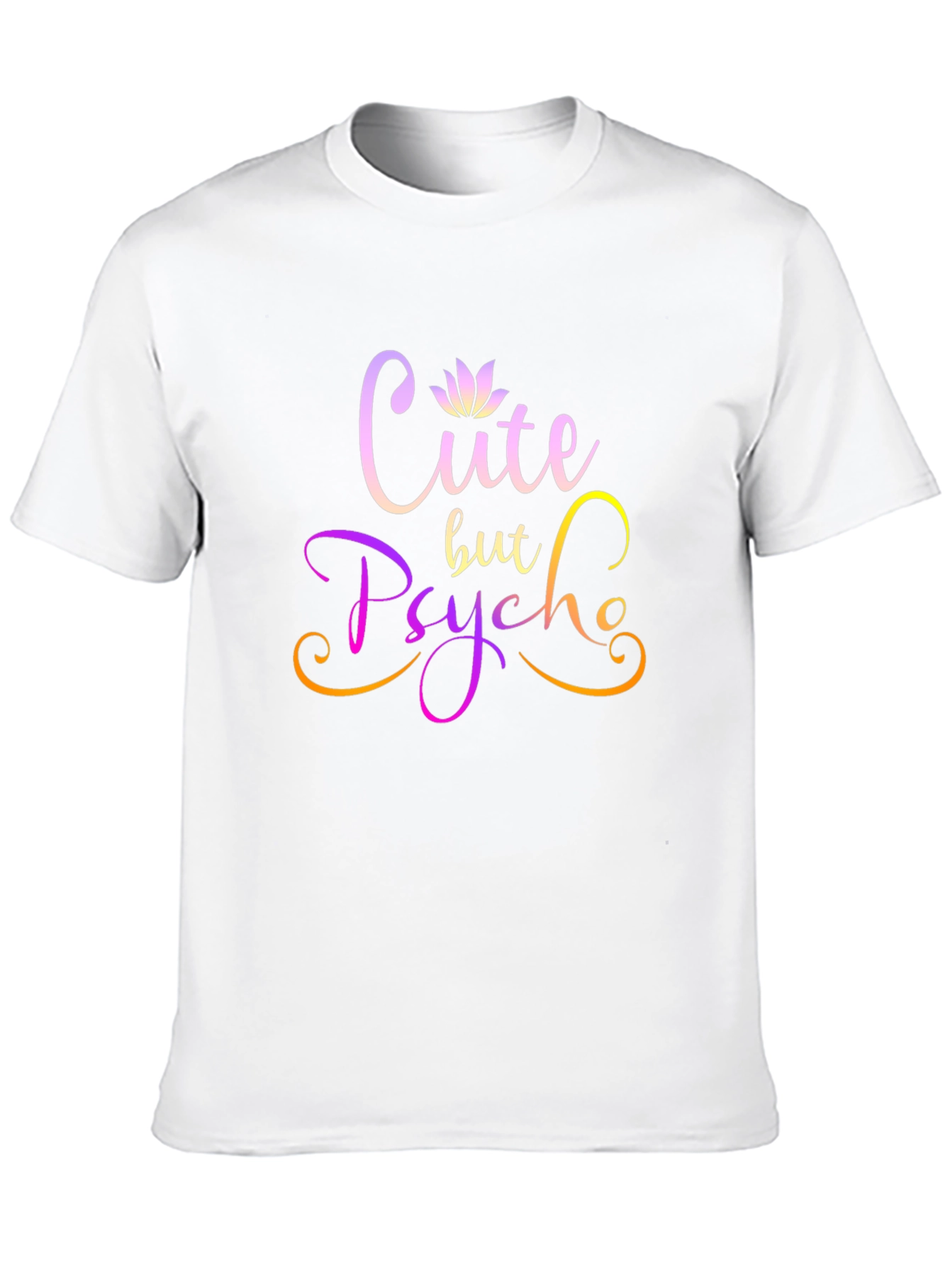 Black Cute but Psycho Black T-Shirt view 10