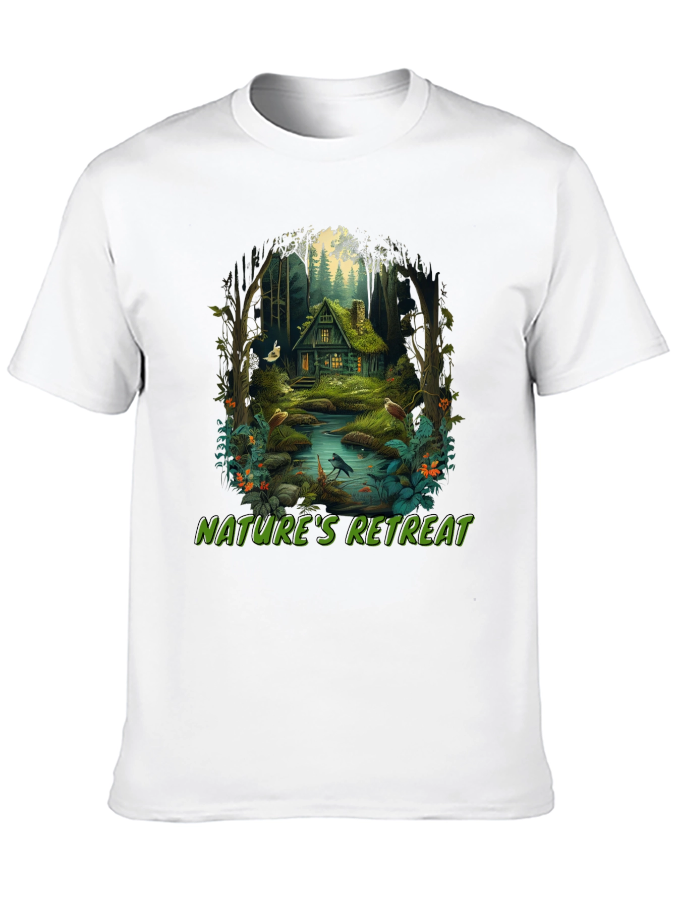 Black Nature's Retreat Graphic Tee - Cottagecore Style view 10
