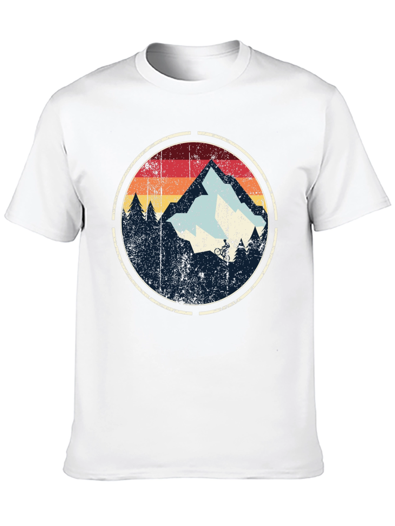 Black Mountain Biking Retro Graphic T-Shirt view 10