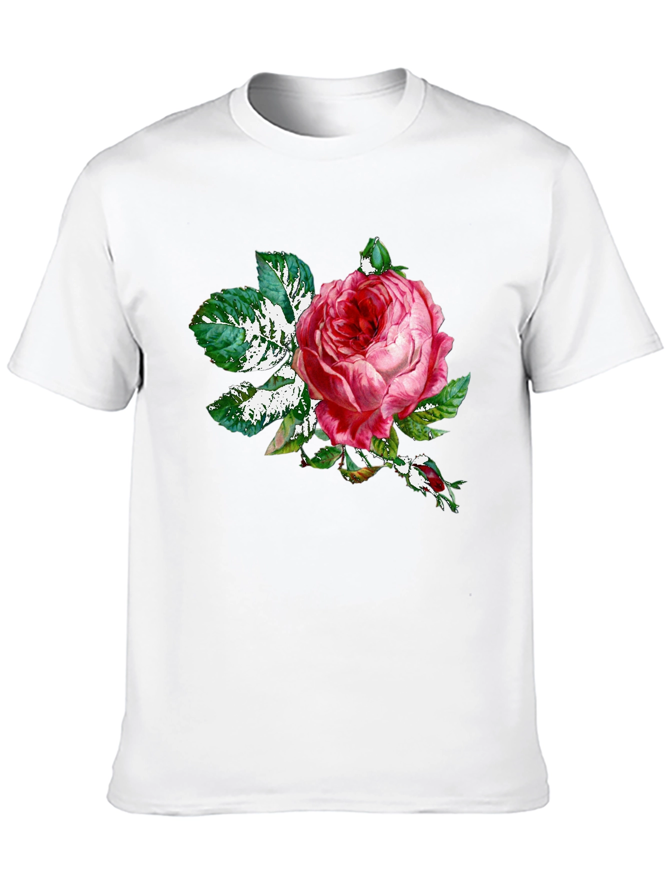 Black Rose Graphic Tee - Black Cotton T-Shirt view 10