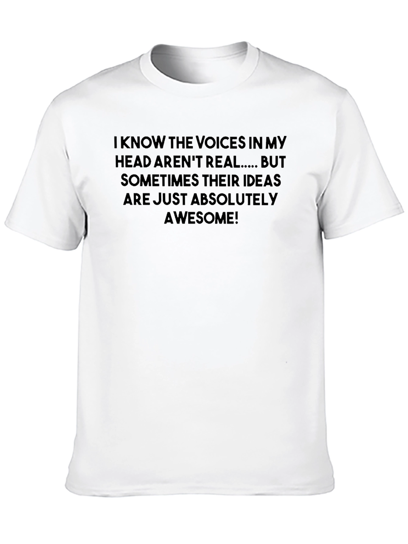 Black Voices In My Head Black Graphic T-Shirt view 10